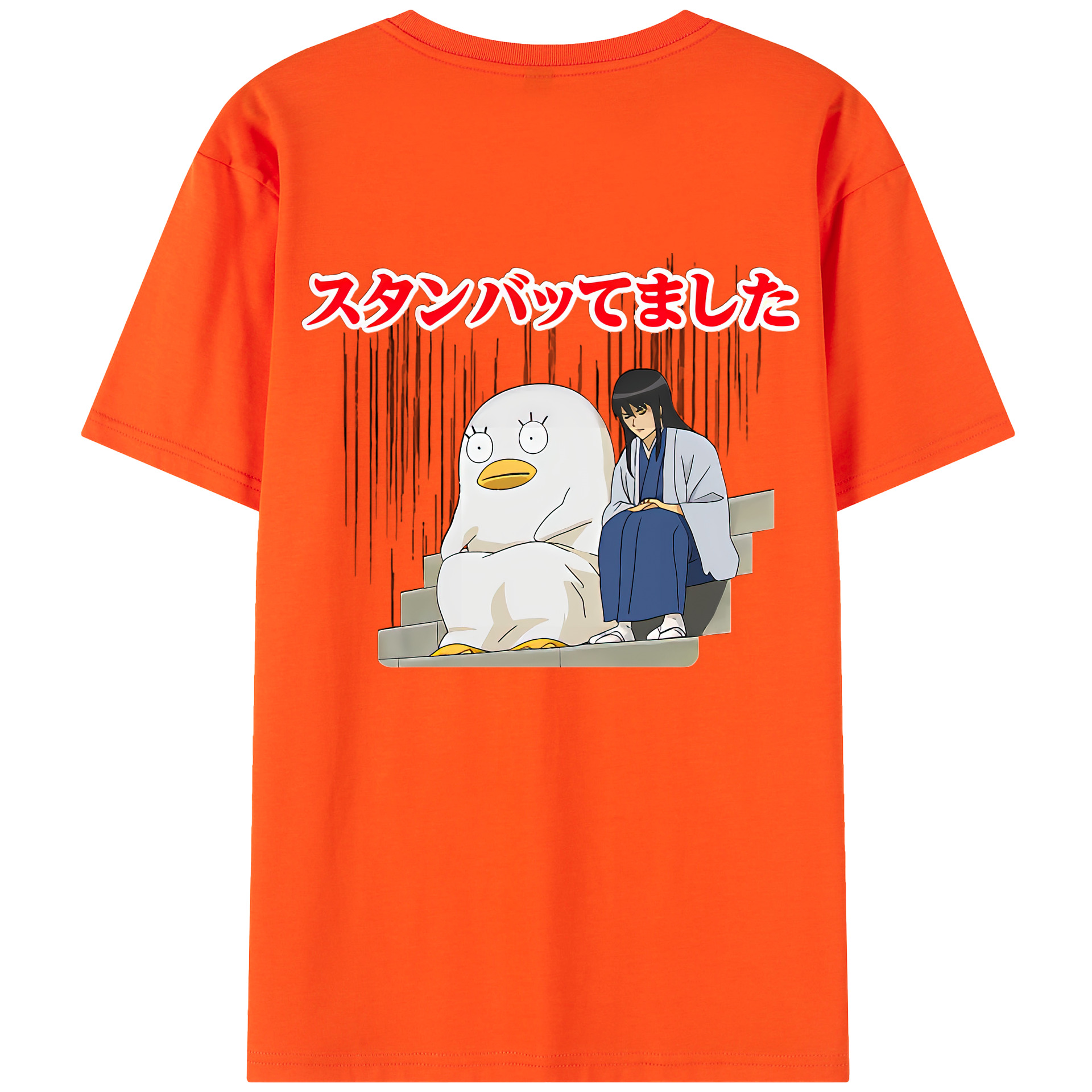 （画像用） ぎんたま 坂田銀時（さかたぎんとき） 神楽 志村新八（しむら しんぱち） GINTAMA Sakata Gintoki Kagura Shimura Shinpachi 綿100％半袖Tシャツ（背面プリント）