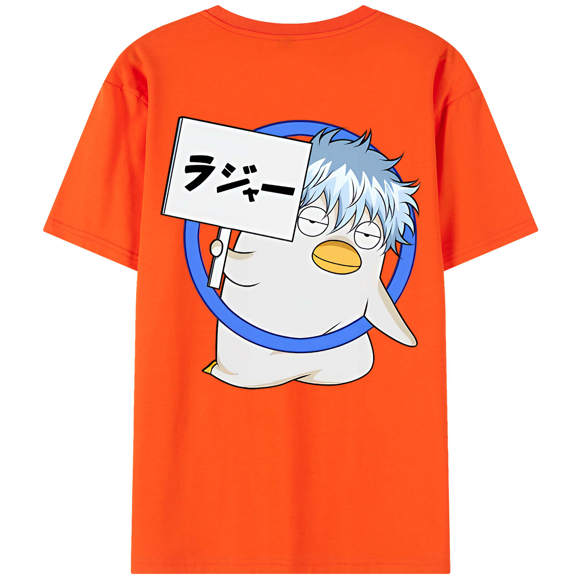 （画像用） ぎんたま 坂田銀時（さかたぎんとき） 神楽 志村新八（しむら しんぱち） GINTAMA Sakata Gintoki Kagura Shimura Shinpachi 綿100％半袖Tシャツ（背面プリント）