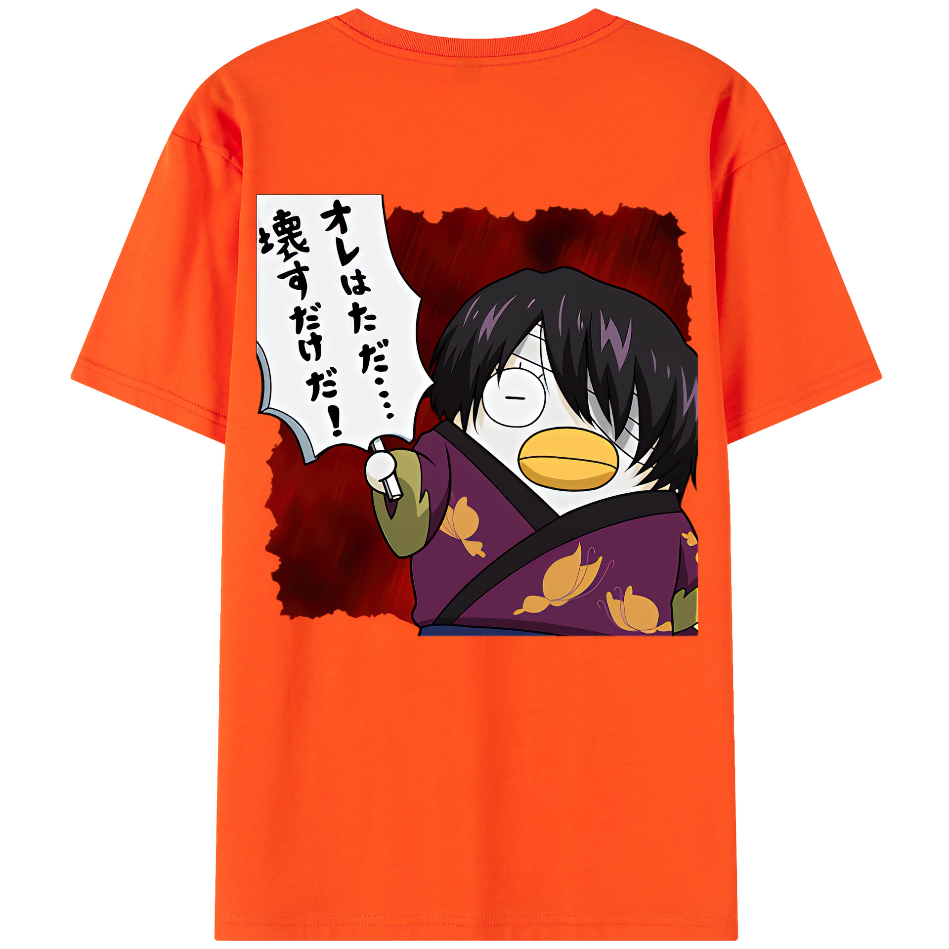 （画像用） ぎんたま 坂田銀時（さかたぎんとき） 神楽 志村新八（しむら しんぱち） GINTAMA Sakata Gintoki Kagura Shimura Shinpachi 綿100％半袖Tシャツ（背面プリント）