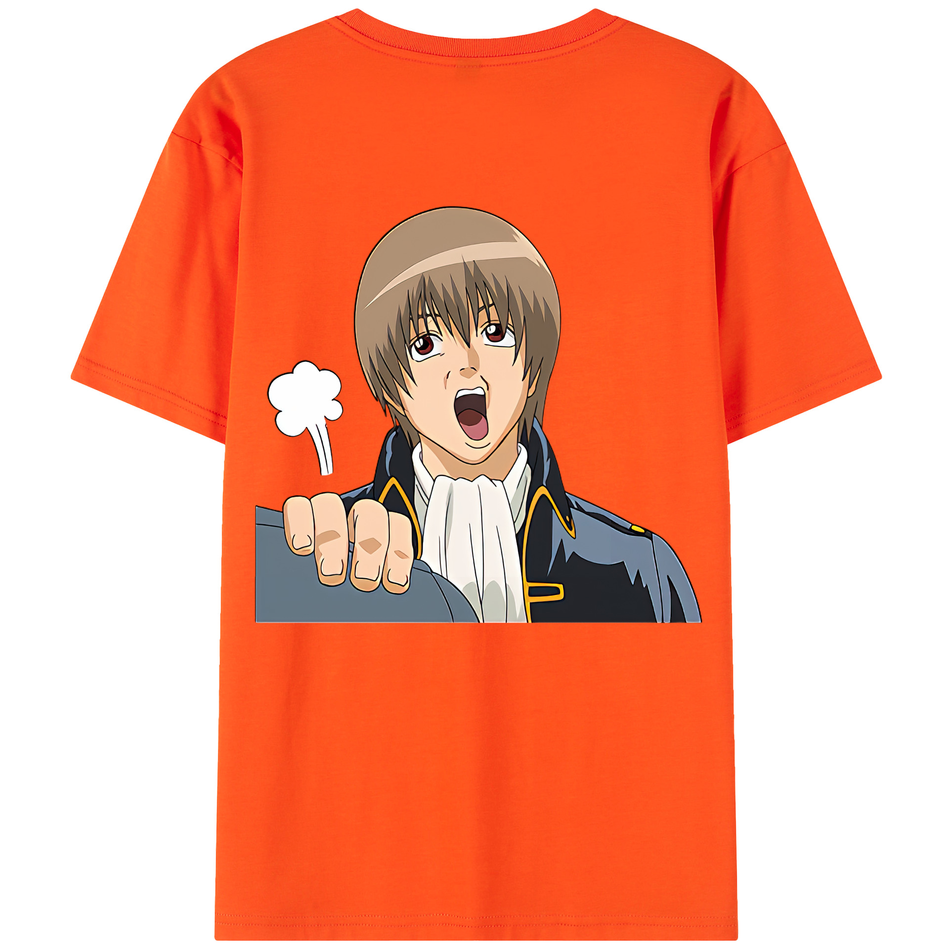 （画像用） ぎんたま 坂田銀時（さかたぎんとき） 神楽 志村新八（しむら しんぱち） GINTAMA Sakata Gintoki Kagura Shimura Shinpachi 綿100％半袖Tシャツ（背面プリント）