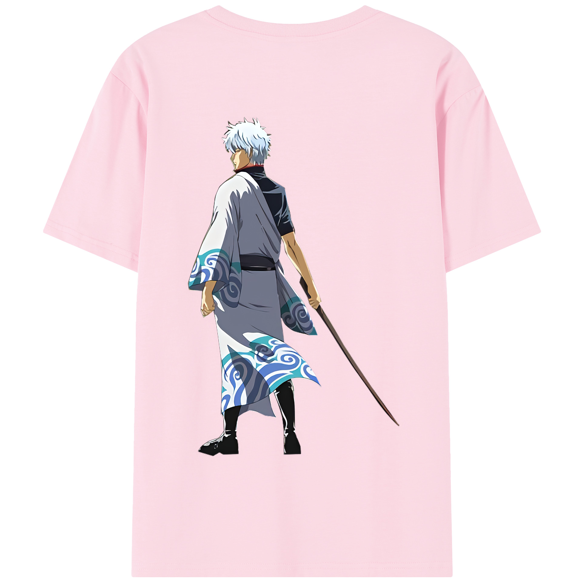 （画像用） ぎんたま 坂田銀時（さかたぎんとき） 神楽 志村新八（しむら しんぱち） GINTAMA Sakata Gintoki Kagura Shimura Shinpachi 綿100％半袖Tシャツ（背面プリント）