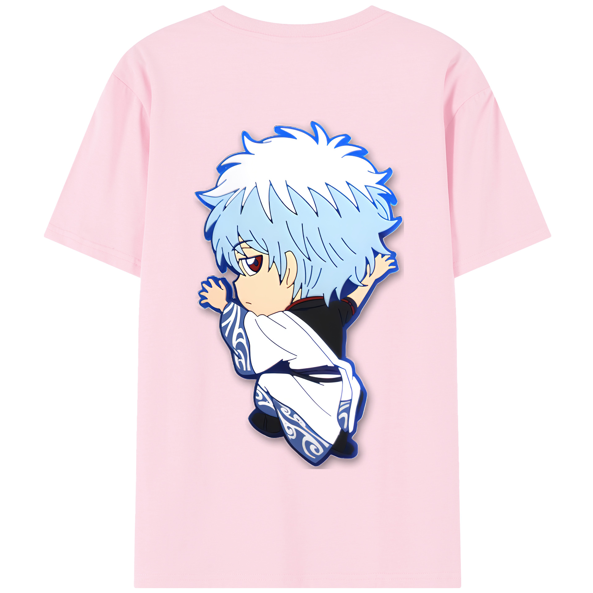 （画像用） ぎんたま 坂田銀時（さかたぎんとき） 神楽 志村新八（しむら しんぱち） GINTAMA Sakata Gintoki Kagura Shimura Shinpachi 綿100％半袖Tシャツ（背面プリント）