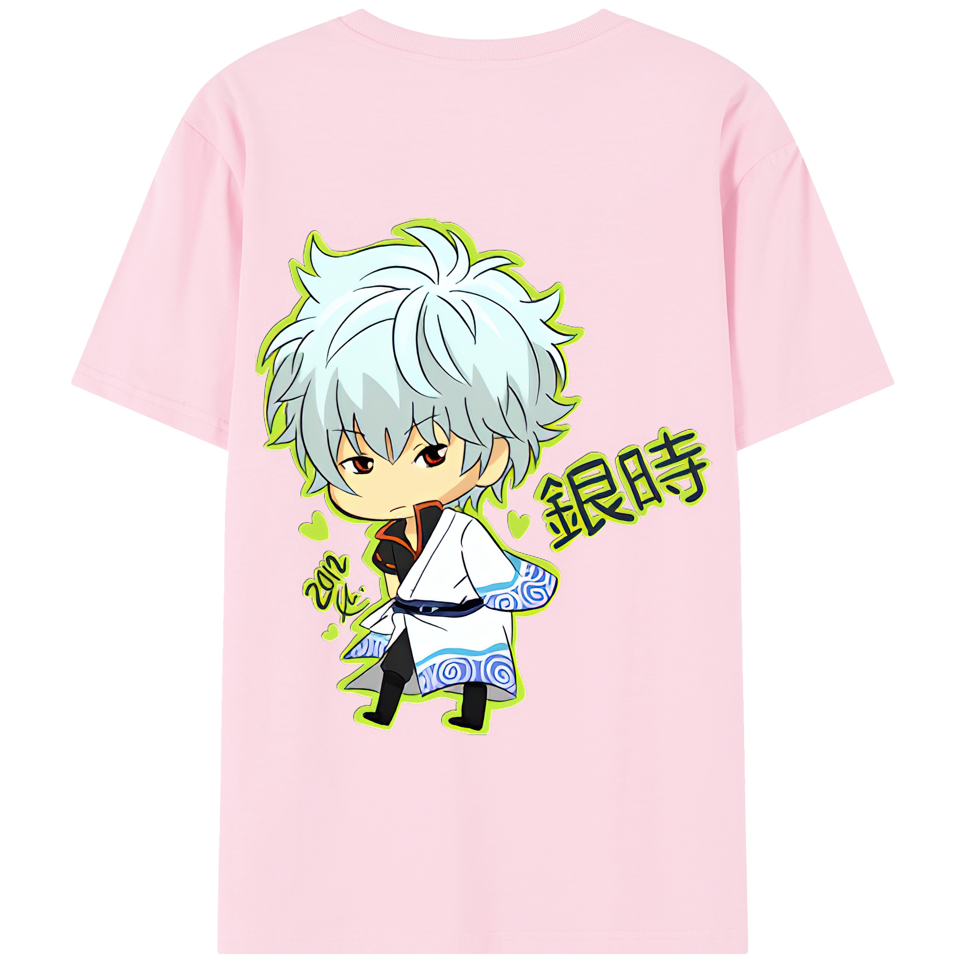 （画像用） ぎんたま 坂田銀時（さかたぎんとき） 神楽 志村新八（しむら しんぱち） GINTAMA Sakata Gintoki Kagura Shimura Shinpachi 綿100％半袖Tシャツ（背面プリント）