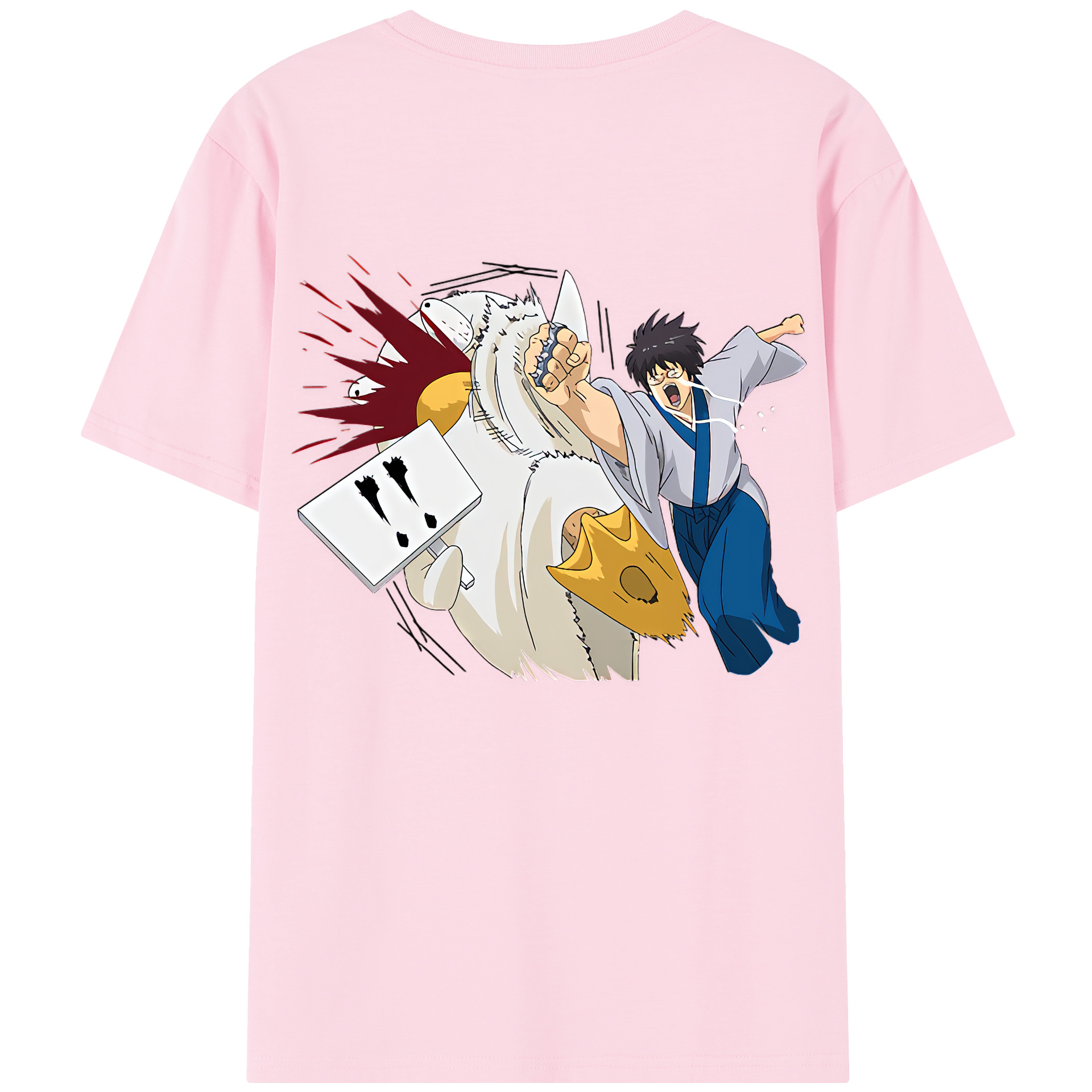 （画像用） ぎんたま 坂田銀時（さかたぎんとき） 神楽 志村新八（しむら しんぱち） GINTAMA Sakata Gintoki Kagura Shimura Shinpachi 綿100％半袖Tシャツ（背面プリント）