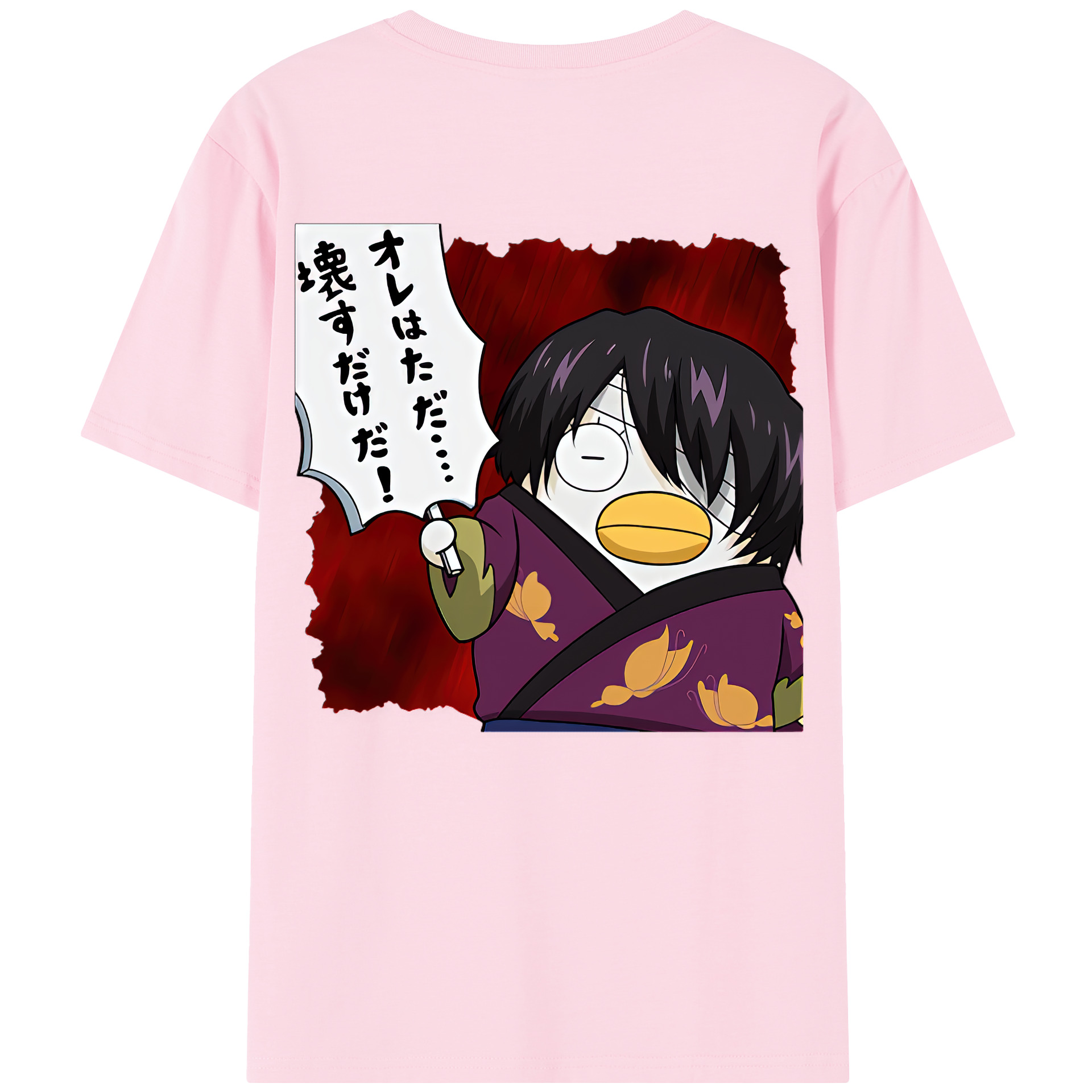 （画像用） ぎんたま 坂田銀時（さかたぎんとき） 神楽 志村新八（しむら しんぱち） GINTAMA Sakata Gintoki Kagura Shimura Shinpachi 綿100％半袖Tシャツ（背面プリント）