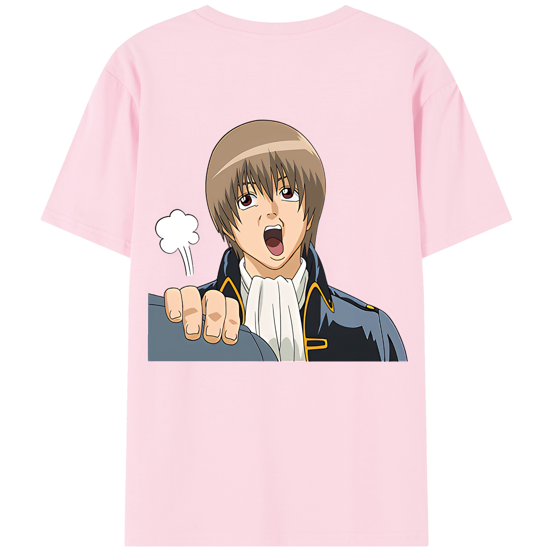 （画像用） ぎんたま 坂田銀時（さかたぎんとき） 神楽 志村新八（しむら しんぱち） GINTAMA Sakata Gintoki Kagura Shimura Shinpachi 綿100％半袖Tシャツ（背面プリント）