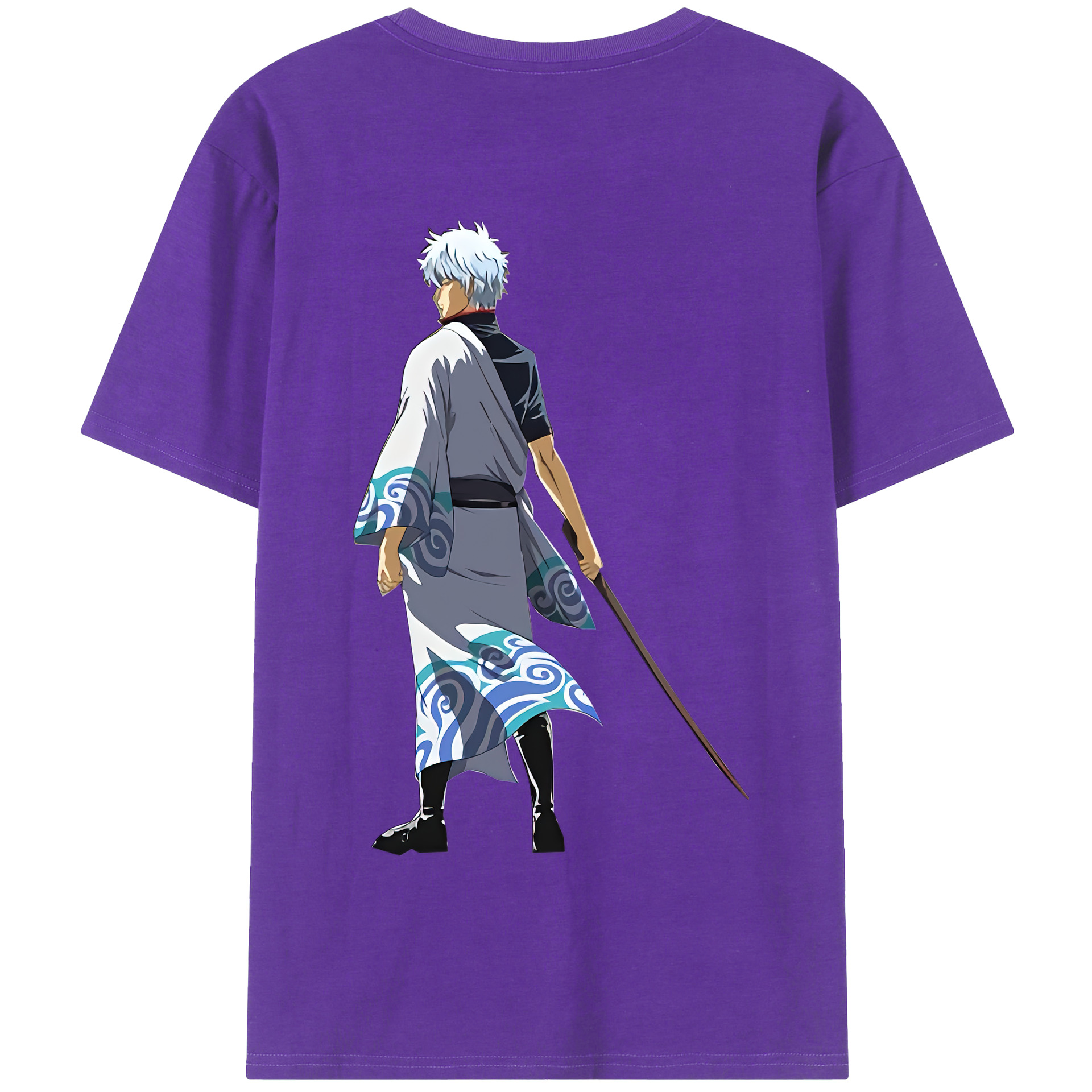 （画像用） ぎんたま 坂田銀時（さかたぎんとき） 神楽 志村新八（しむら しんぱち） GINTAMA Sakata Gintoki Kagura Shimura Shinpachi 綿100％半袖Tシャツ（背面プリント）