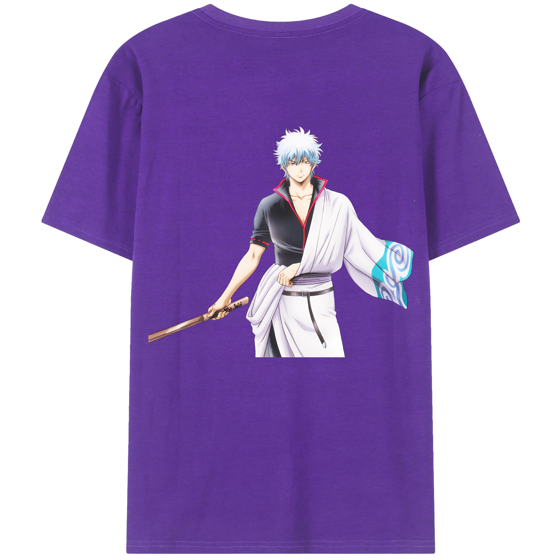 （画像用） ぎんたま 坂田銀時（さかたぎんとき） 神楽 志村新八（しむら しんぱち） GINTAMA Sakata Gintoki Kagura Shimura Shinpachi 綿100％半袖Tシャツ（背面プリント）