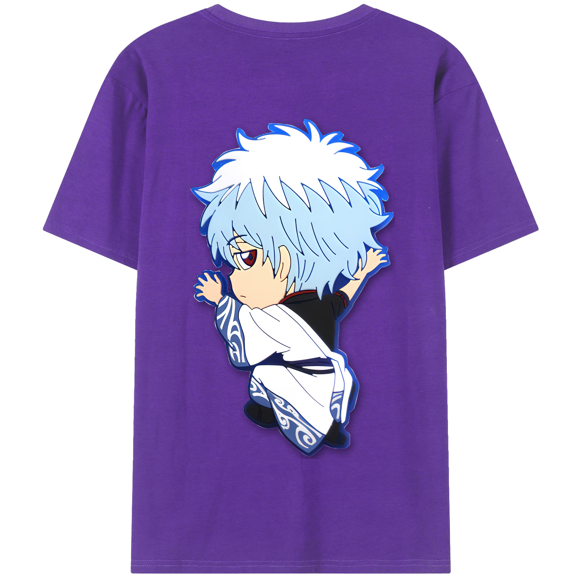 （画像用） ぎんたま 坂田銀時（さかたぎんとき） 神楽 志村新八（しむら しんぱち） GINTAMA Sakata Gintoki Kagura Shimura Shinpachi 綿100％半袖Tシャツ（背面プリント）