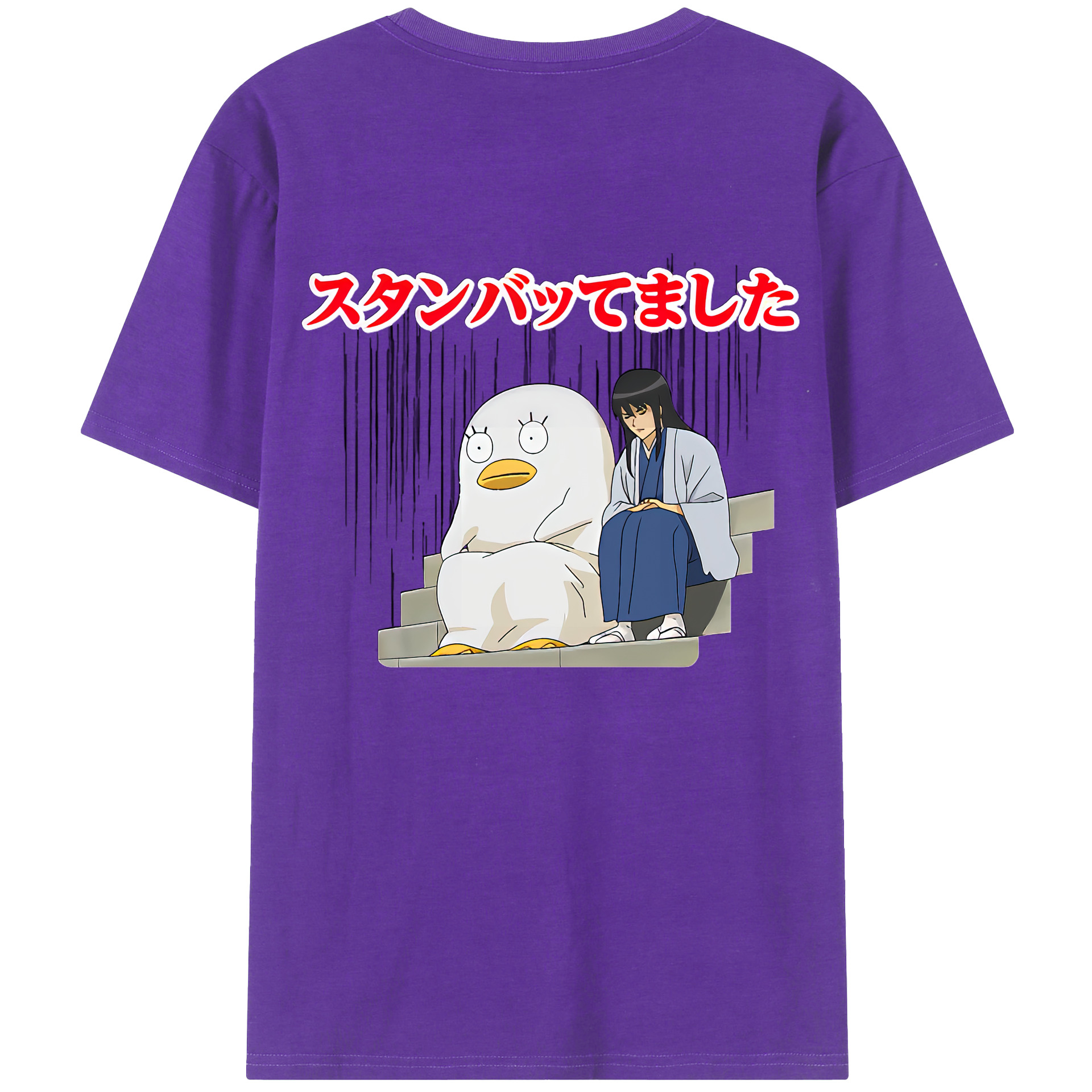 （画像用） ぎんたま 坂田銀時（さかたぎんとき） 神楽 志村新八（しむら しんぱち） GINTAMA Sakata Gintoki Kagura Shimura Shinpachi 綿100％半袖Tシャツ（背面プリント）