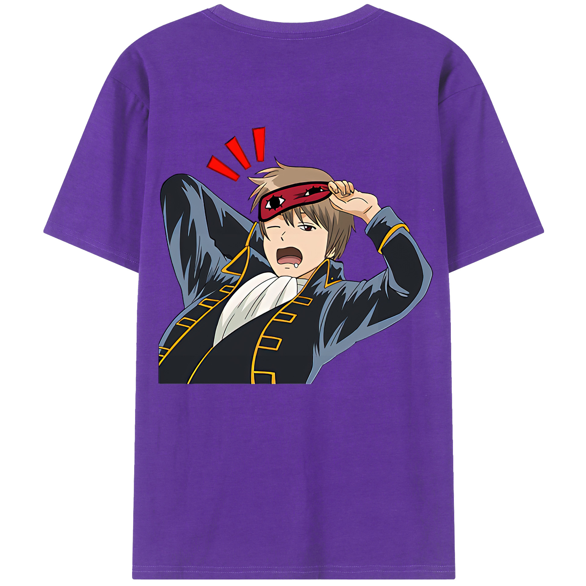 （画像用） ぎんたま 坂田銀時（さかたぎんとき） 神楽 志村新八（しむら しんぱち） GINTAMA Sakata Gintoki Kagura Shimura Shinpachi 綿100％半袖Tシャツ（背面プリント）
