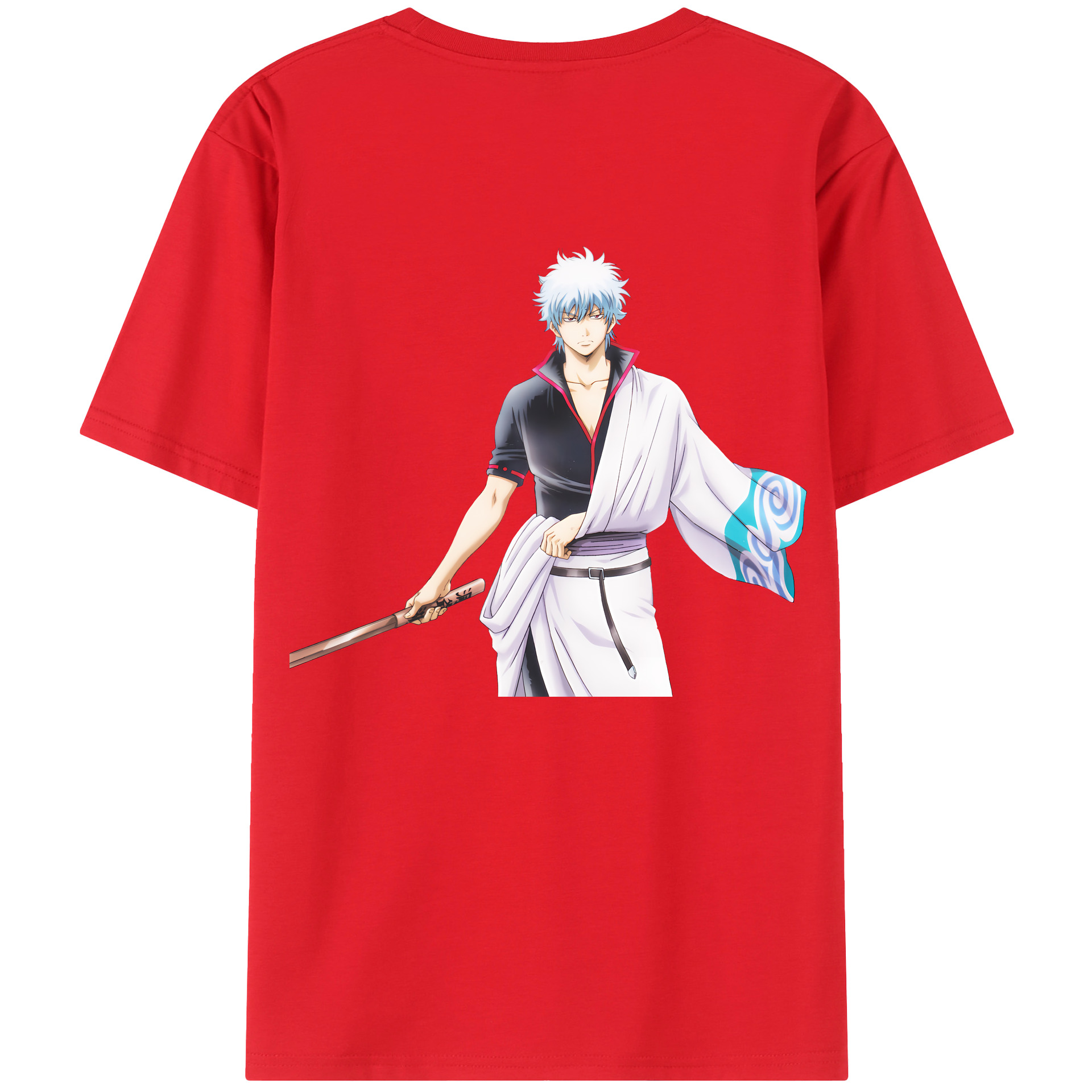 （画像用） ぎんたま 坂田銀時（さかたぎんとき） 神楽 志村新八（しむら しんぱち） GINTAMA Sakata Gintoki Kagura Shimura Shinpachi 綿100％半袖Tシャツ（背面プリント）