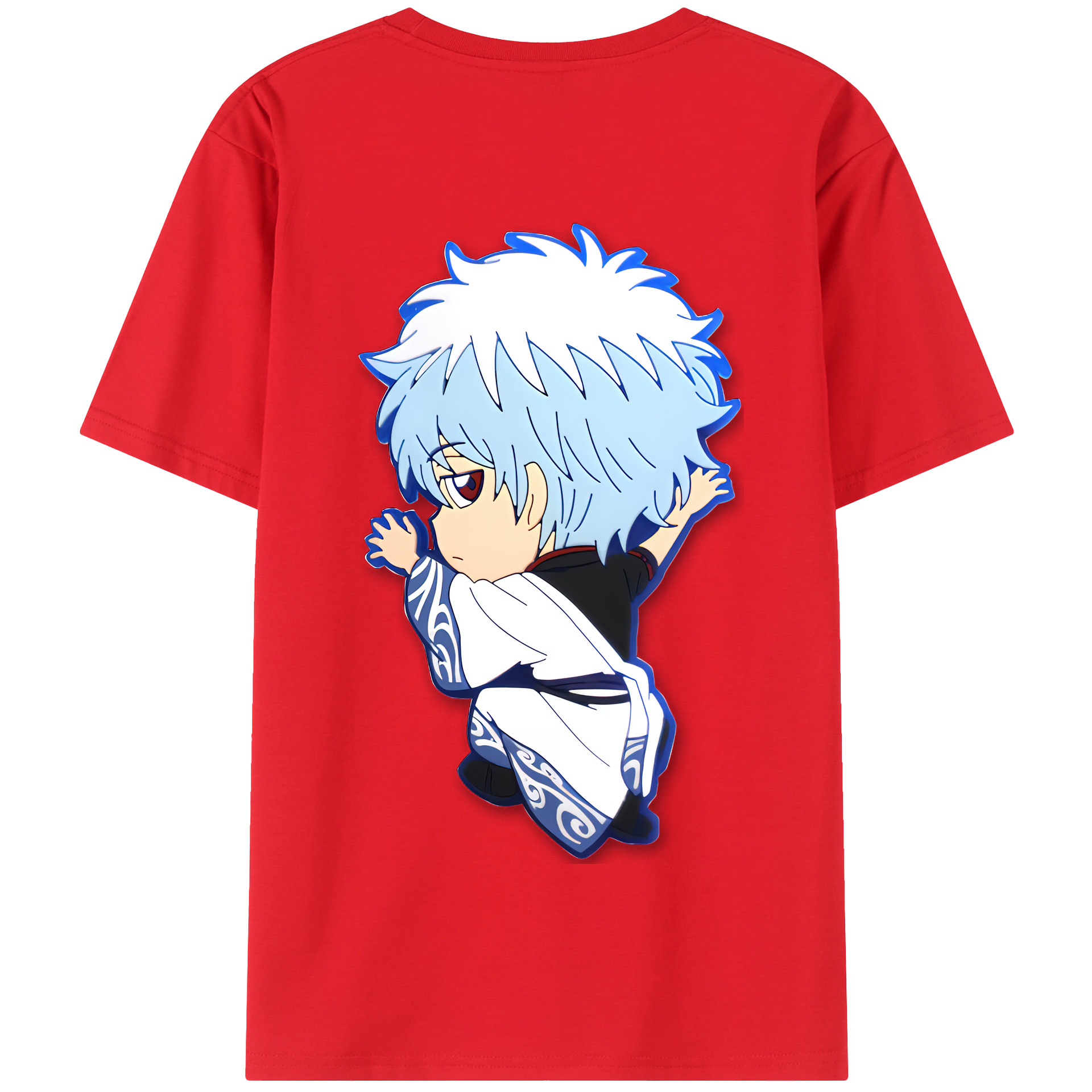 （画像用） ぎんたま 坂田銀時（さかたぎんとき） 神楽 志村新八（しむら しんぱち） GINTAMA Sakata Gintoki Kagura Shimura Shinpachi 綿100％半袖Tシャツ（背面プリント）