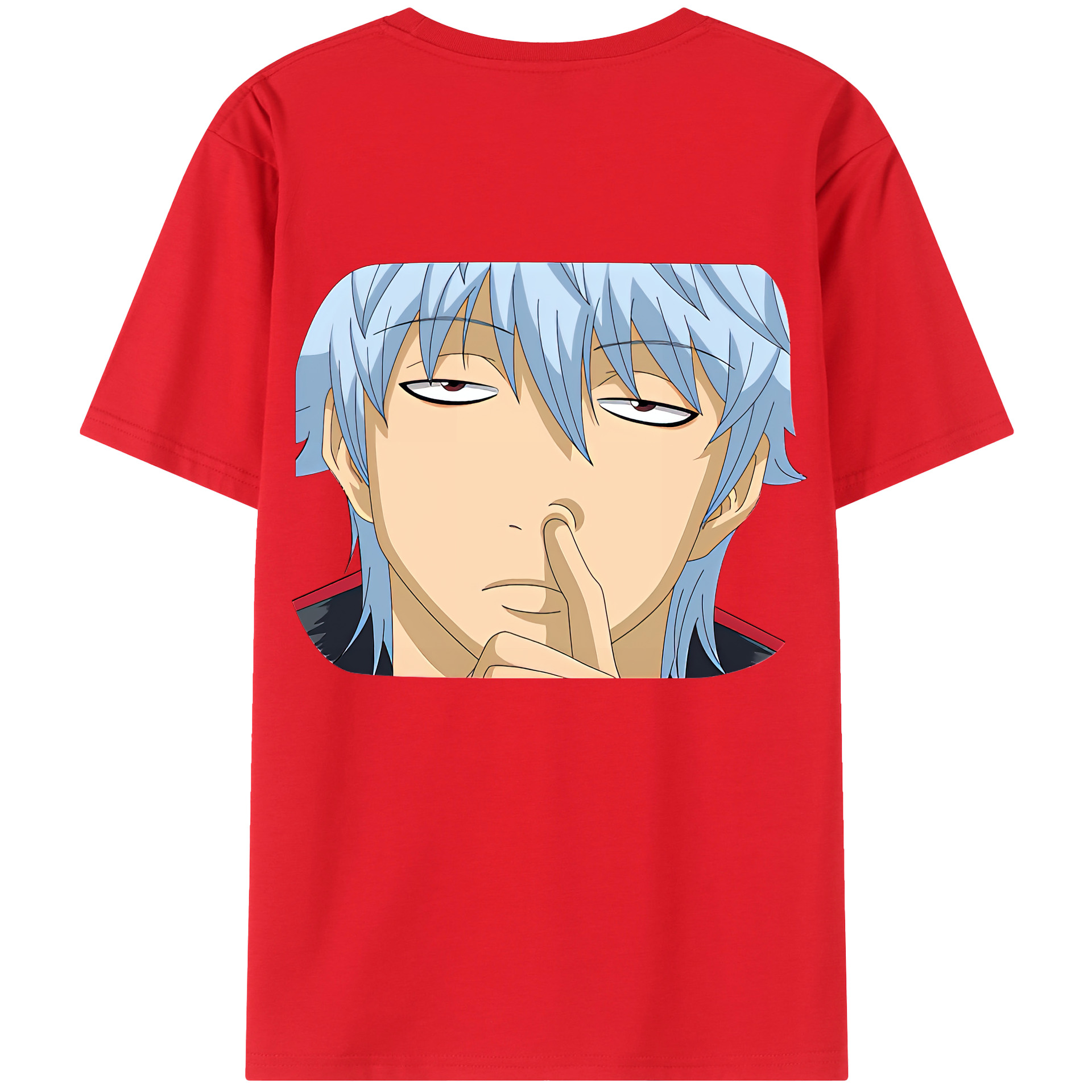 （画像用） ぎんたま 坂田銀時（さかたぎんとき） 神楽 志村新八（しむら しんぱち） GINTAMA Sakata Gintoki Kagura Shimura Shinpachi 綿100％半袖Tシャツ（背面プリント）