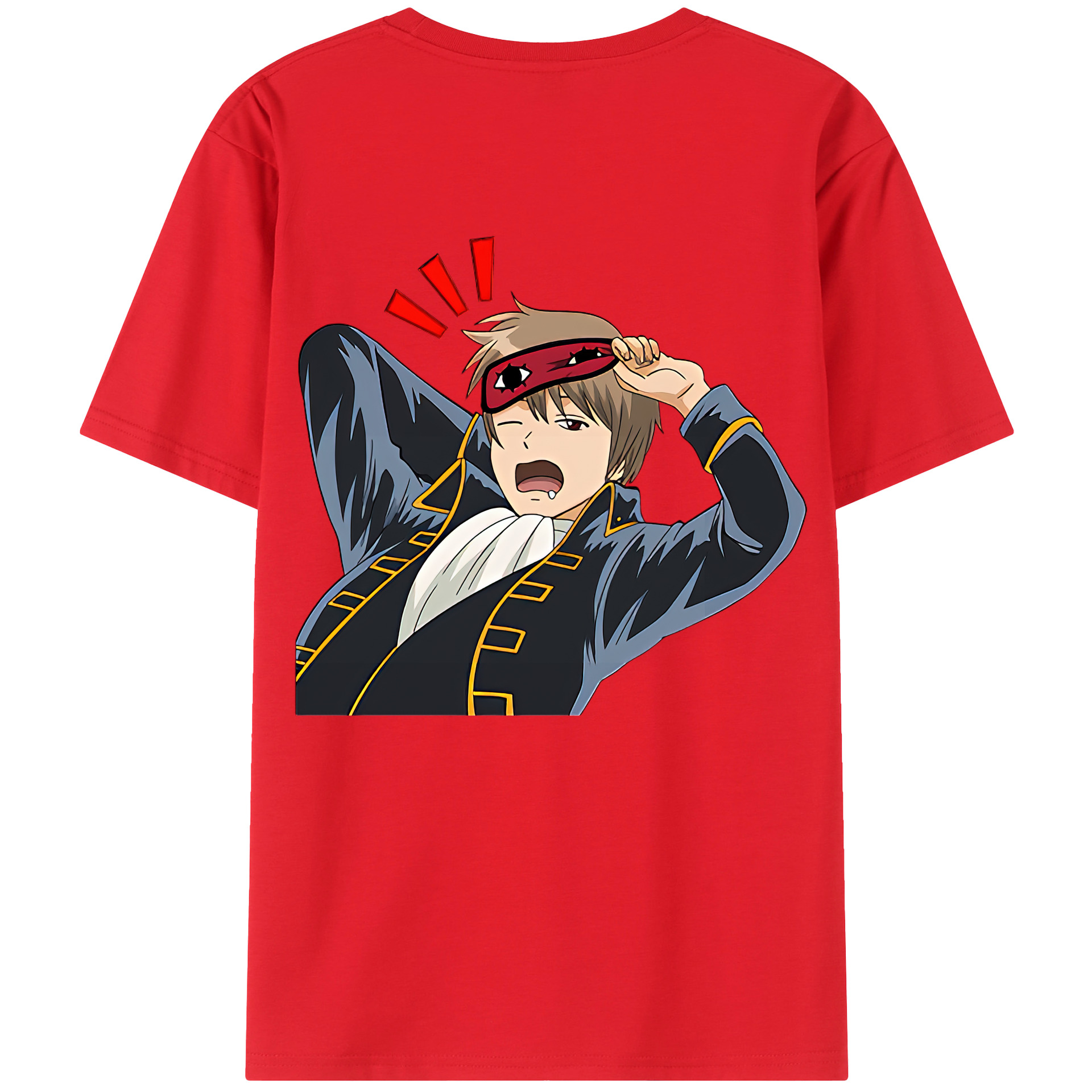 （画像用） ぎんたま 坂田銀時（さかたぎんとき） 神楽 志村新八（しむら しんぱち） GINTAMA Sakata Gintoki Kagura Shimura Shinpachi 綿100％半袖Tシャツ（背面プリント）