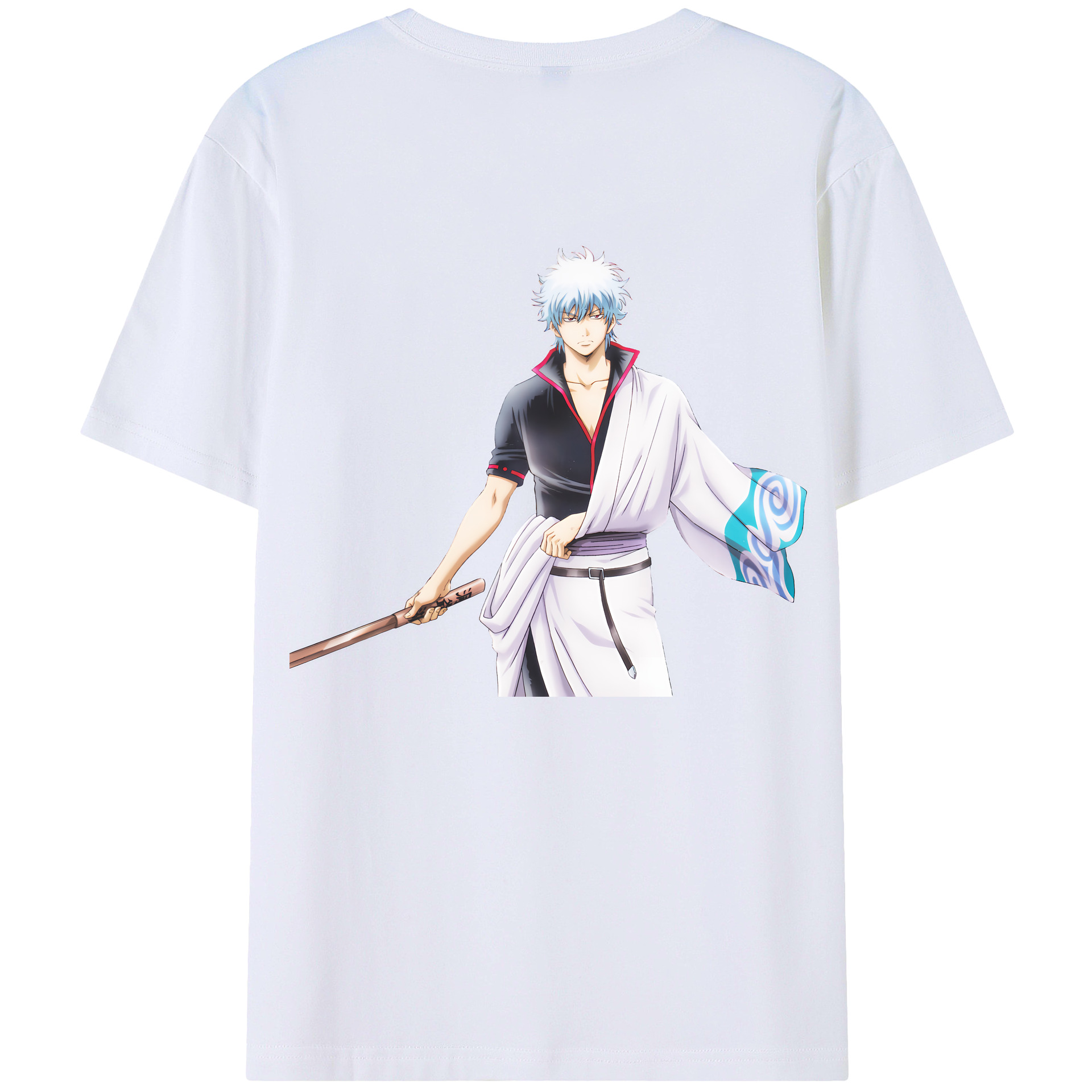 （画像用） ぎんたま 坂田銀時（さかたぎんとき） 神楽 志村新八（しむら しんぱち） GINTAMA Sakata Gintoki Kagura Shimura Shinpachi 綿100％半袖Tシャツ（背面プリント）