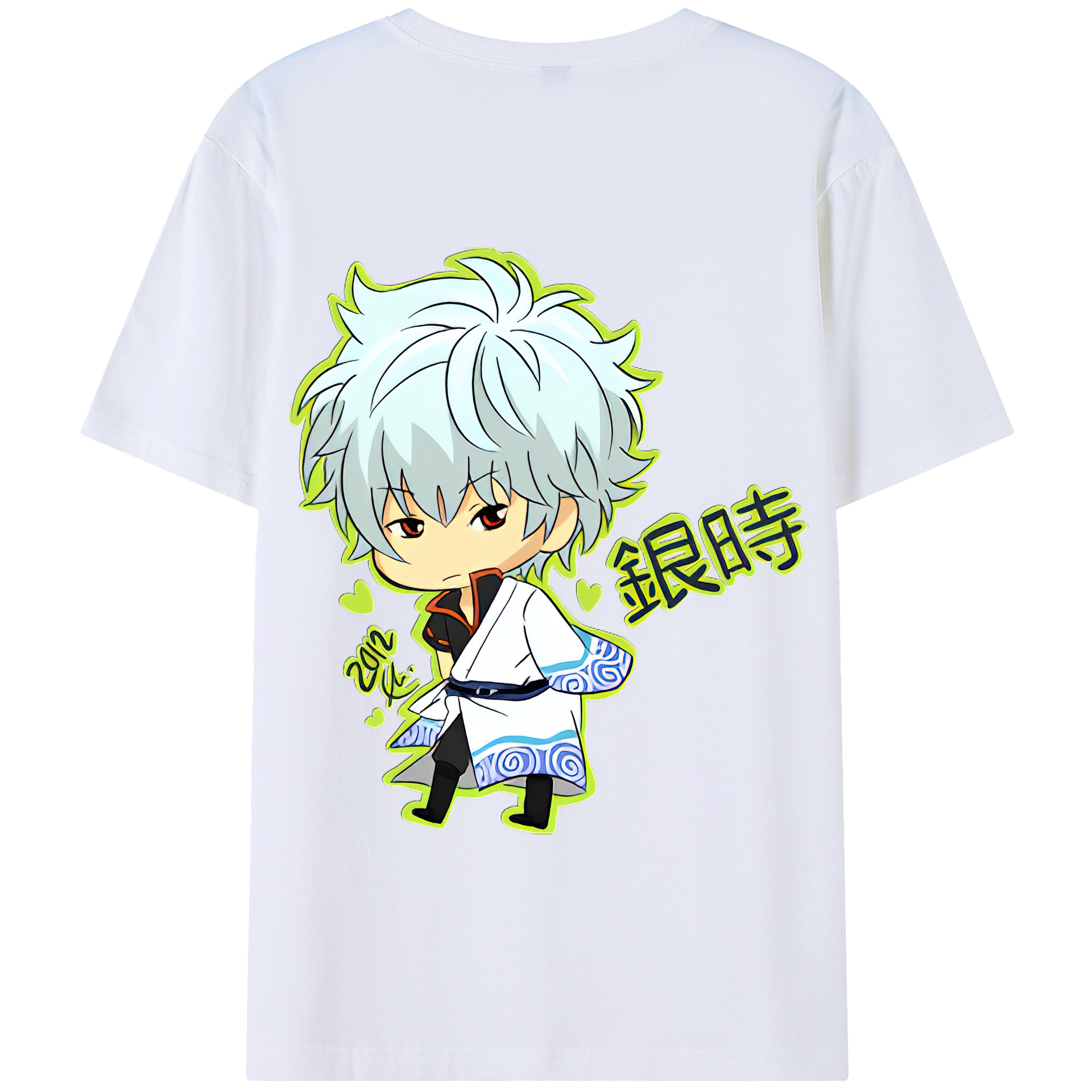 （画像用） ぎんたま 坂田銀時（さかたぎんとき） 神楽 志村新八（しむら しんぱち） GINTAMA Sakata Gintoki Kagura Shimura Shinpachi 綿100％半袖Tシャツ（背面プリント）