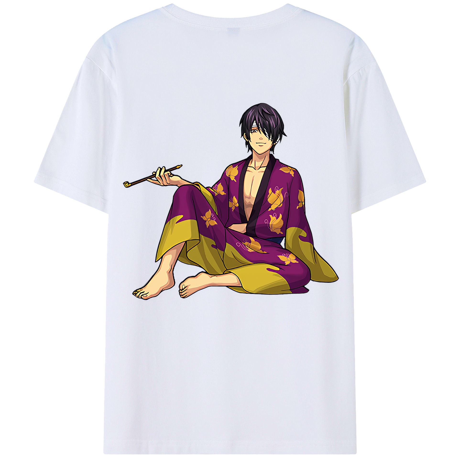 （画像用） ぎんたま 坂田銀時（さかたぎんとき） 神楽 志村新八（しむら しんぱち） GINTAMA Sakata Gintoki Kagura Shimura Shinpachi 綿100％半袖Tシャツ（背面プリント）
