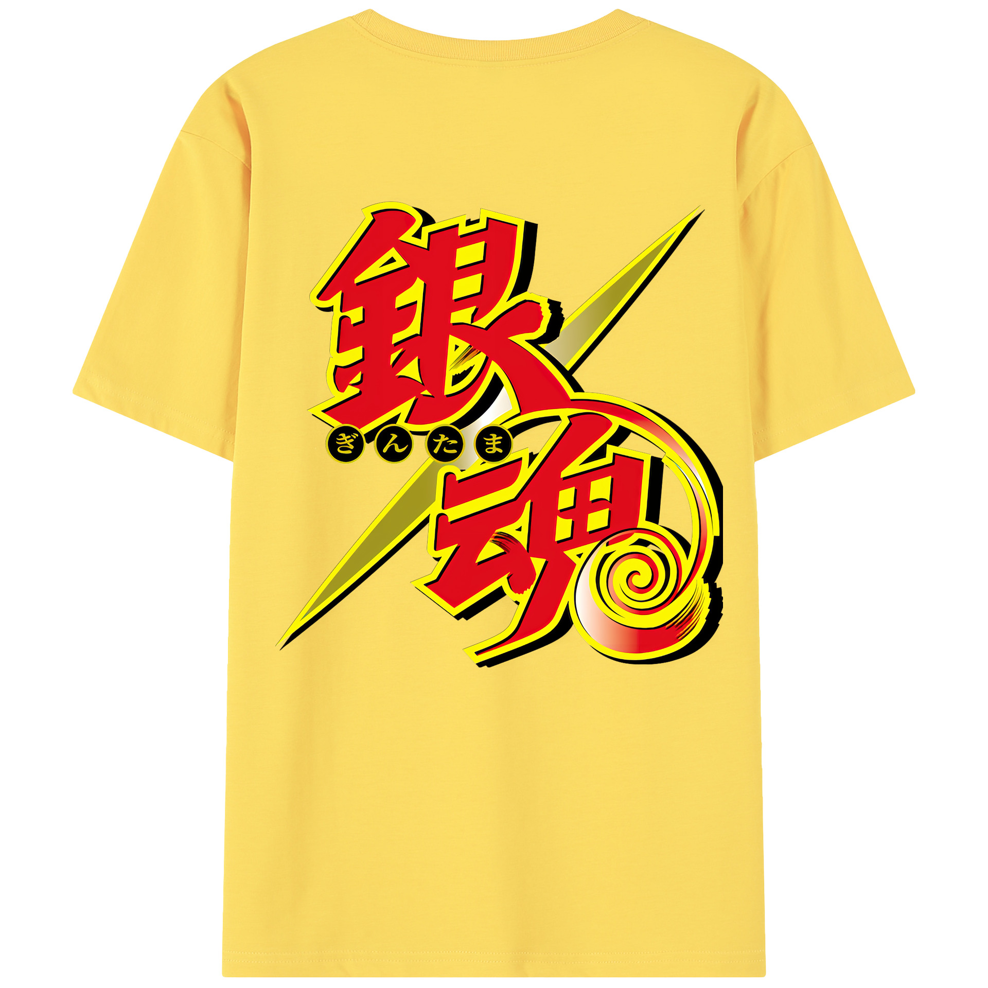 （画像用） ぎんたま 坂田銀時（さかたぎんとき） 神楽 志村新八（しむら しんぱち） GINTAMA Sakata Gintoki Kagura Shimura Shinpachi 綿100％半袖Tシャツ（背面プリント）