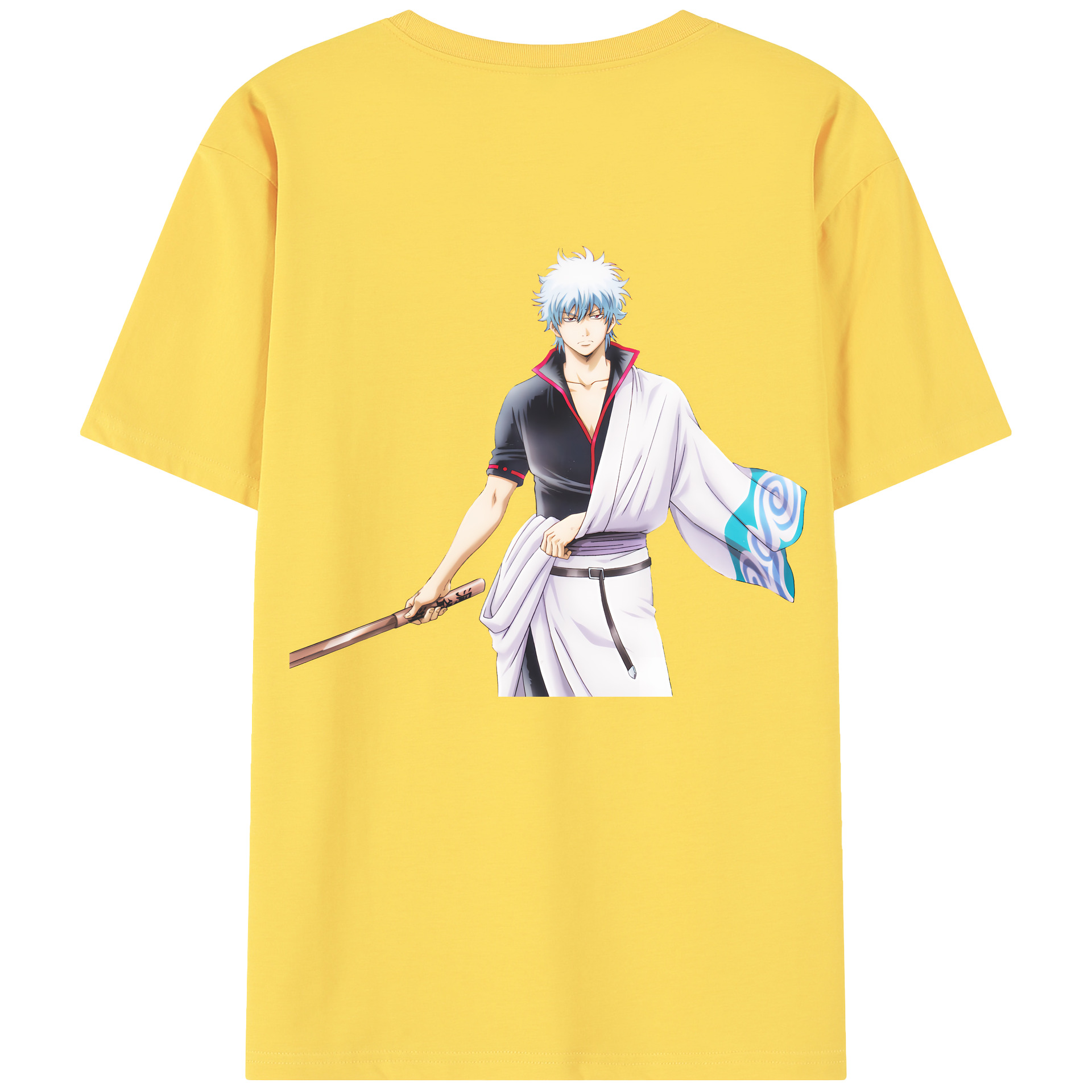 （画像用） ぎんたま 坂田銀時（さかたぎんとき） 神楽 志村新八（しむら しんぱち） GINTAMA Sakata Gintoki Kagura Shimura Shinpachi 綿100％半袖Tシャツ（背面プリント）