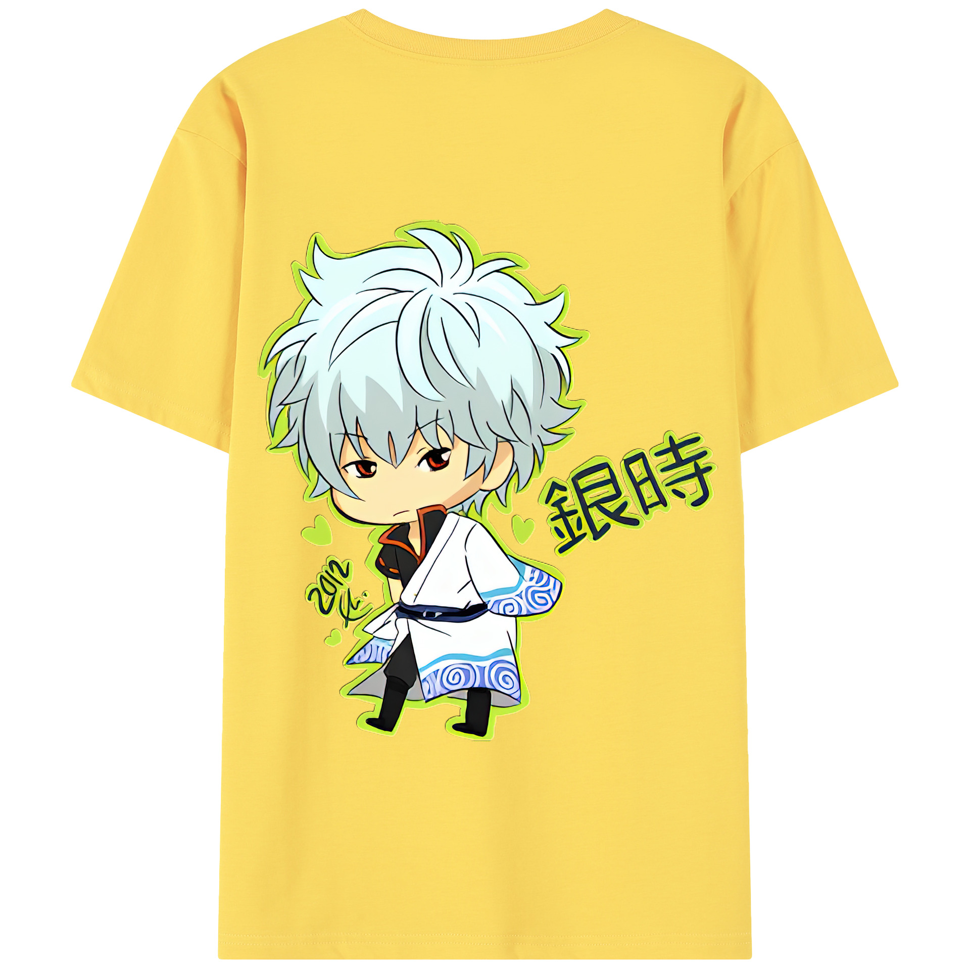 （画像用） ぎんたま 坂田銀時（さかたぎんとき） 神楽 志村新八（しむら しんぱち） GINTAMA Sakata Gintoki Kagura Shimura Shinpachi 綿100％半袖Tシャツ（背面プリント）