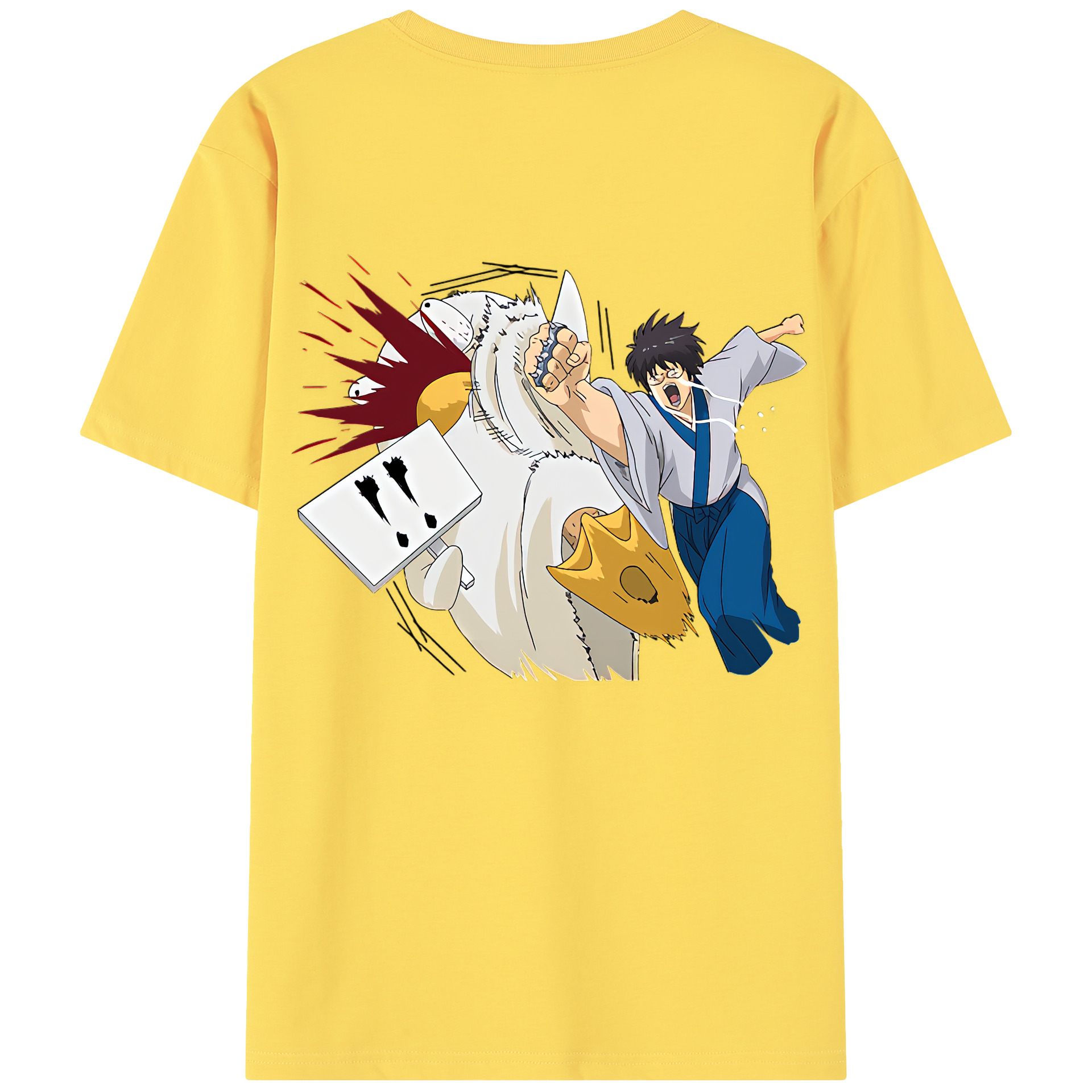 （画像用） ぎんたま 坂田銀時（さかたぎんとき） 神楽 志村新八（しむら しんぱち） GINTAMA Sakata Gintoki Kagura Shimura Shinpachi 綿100％半袖Tシャツ（背面プリント）