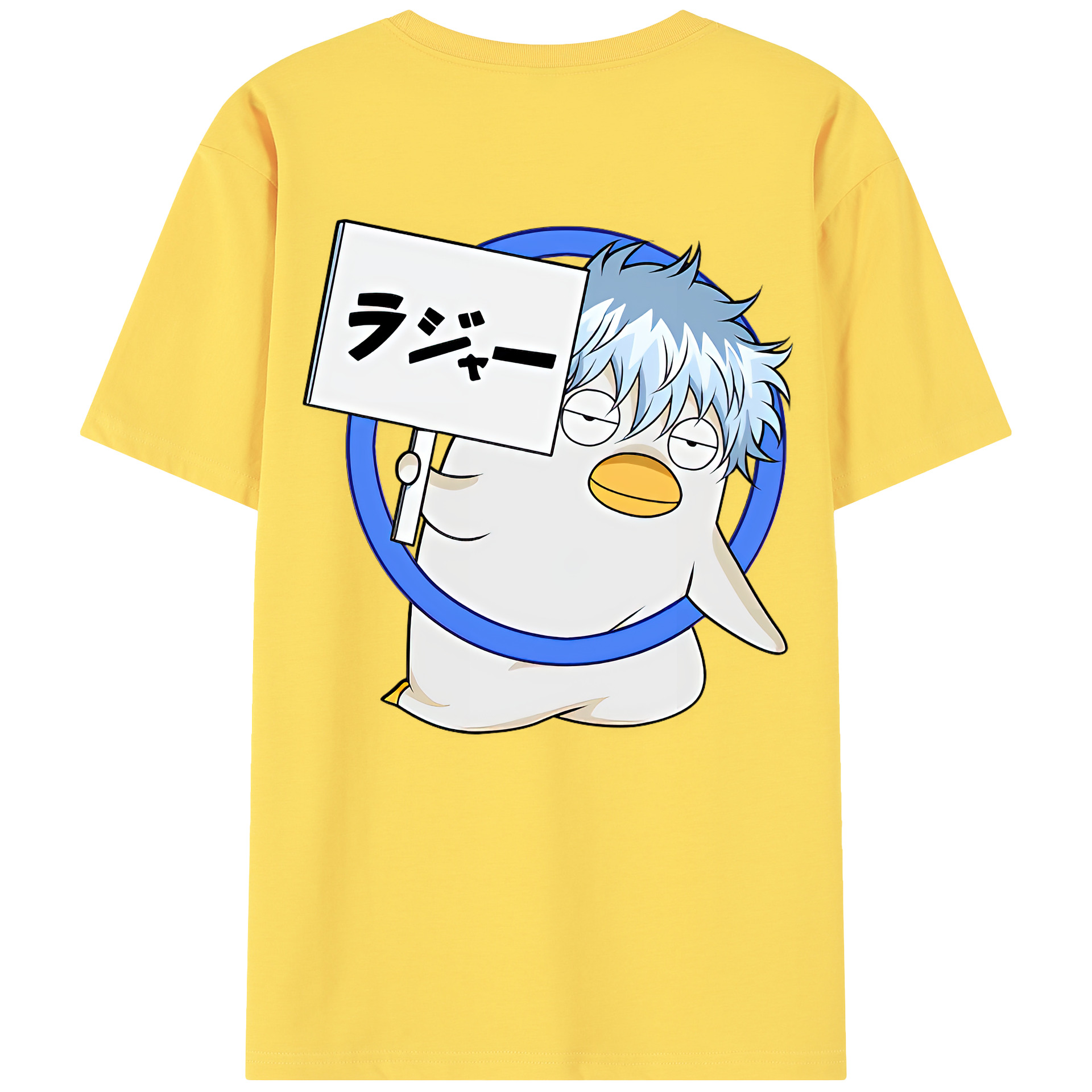 （画像用） ぎんたま 坂田銀時（さかたぎんとき） 神楽 志村新八（しむら しんぱち） GINTAMA Sakata Gintoki Kagura Shimura Shinpachi 綿100％半袖Tシャツ（背面プリント）