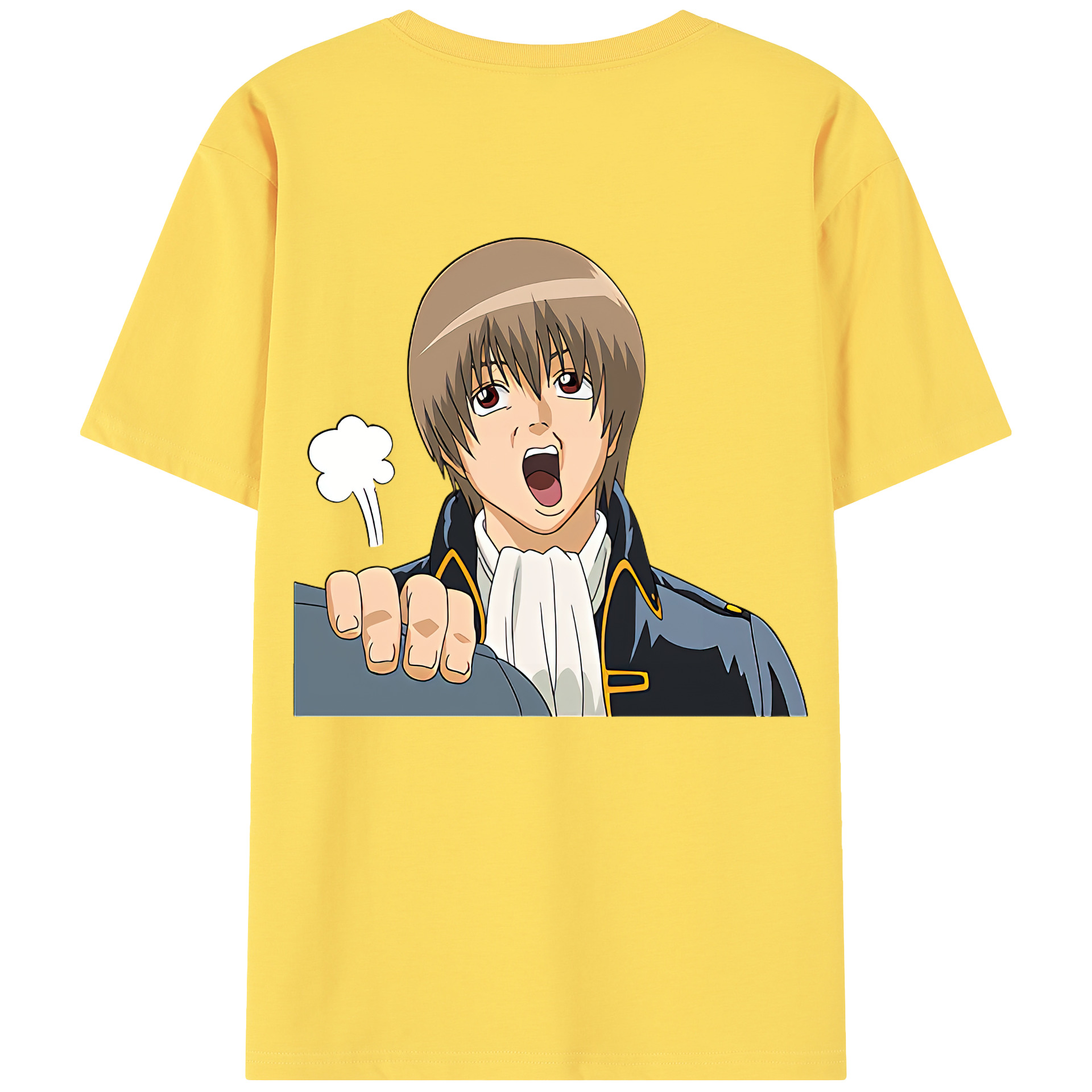 （画像用） ぎんたま 坂田銀時（さかたぎんとき） 神楽 志村新八（しむら しんぱち） GINTAMA Sakata Gintoki Kagura Shimura Shinpachi 綿100％半袖Tシャツ（背面プリント）