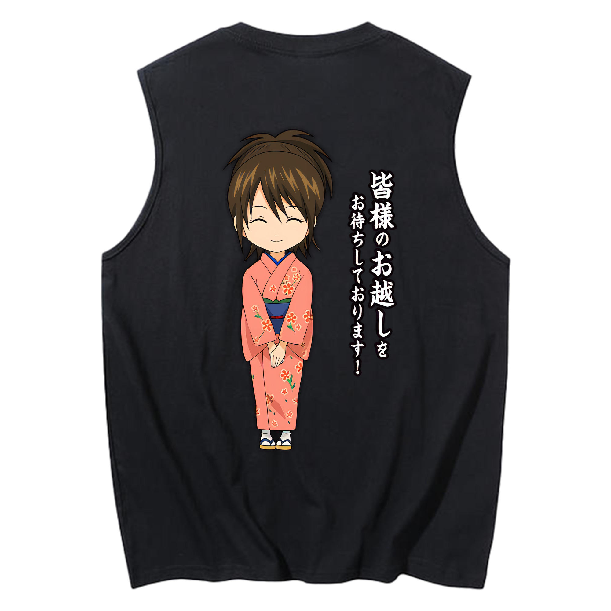 （画像用） ぎんたま 坂田銀時（さかたぎんとき） 神楽 志村新八（しむら しんぱち） GINTAMA Sakata Gintoki Kagura Shimura Shinpachi コットン100％タンクトップ（背面プリント）
