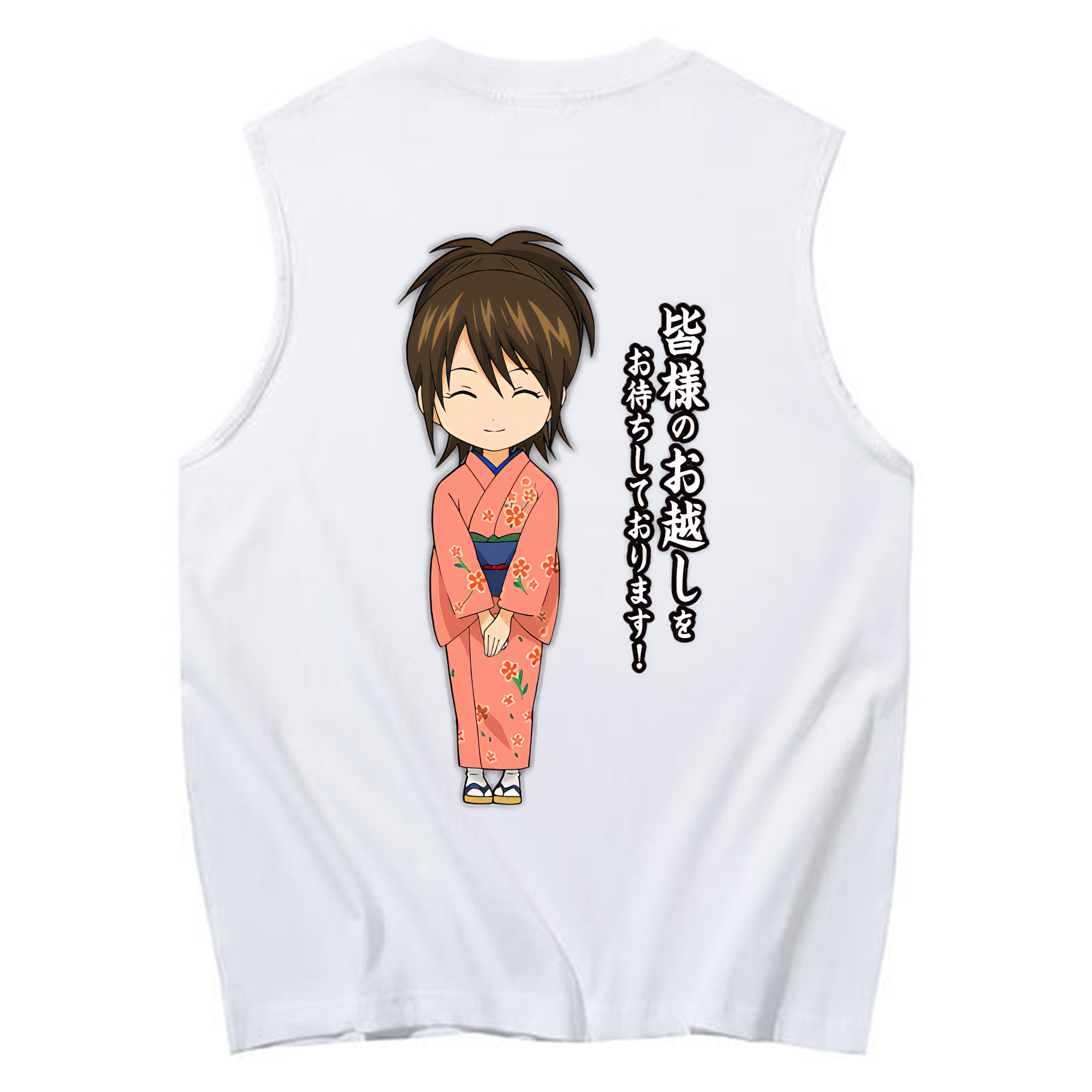 （画像用） ぎんたま 坂田銀時（さかたぎんとき） 神楽 志村新八（しむら しんぱち） GINTAMA Sakata Gintoki Kagura Shimura Shinpachi コットン100％タンクトップ（背面プリント）