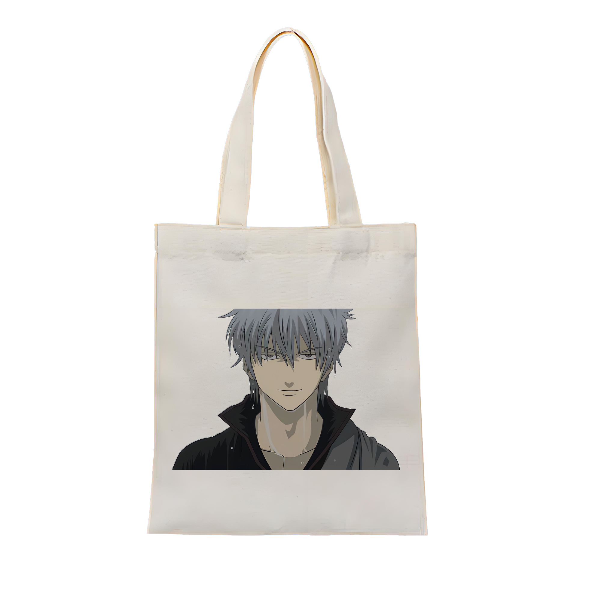 （画像用） ぎんたま 坂田銀時（さかたぎんとき） 神楽 志村新八（しむら しんぱち） GINTAMA Sakata Gintoki Kagura Shimura Shinpachi 縦型キャンバス生地手提げバッグ　トートバッグ