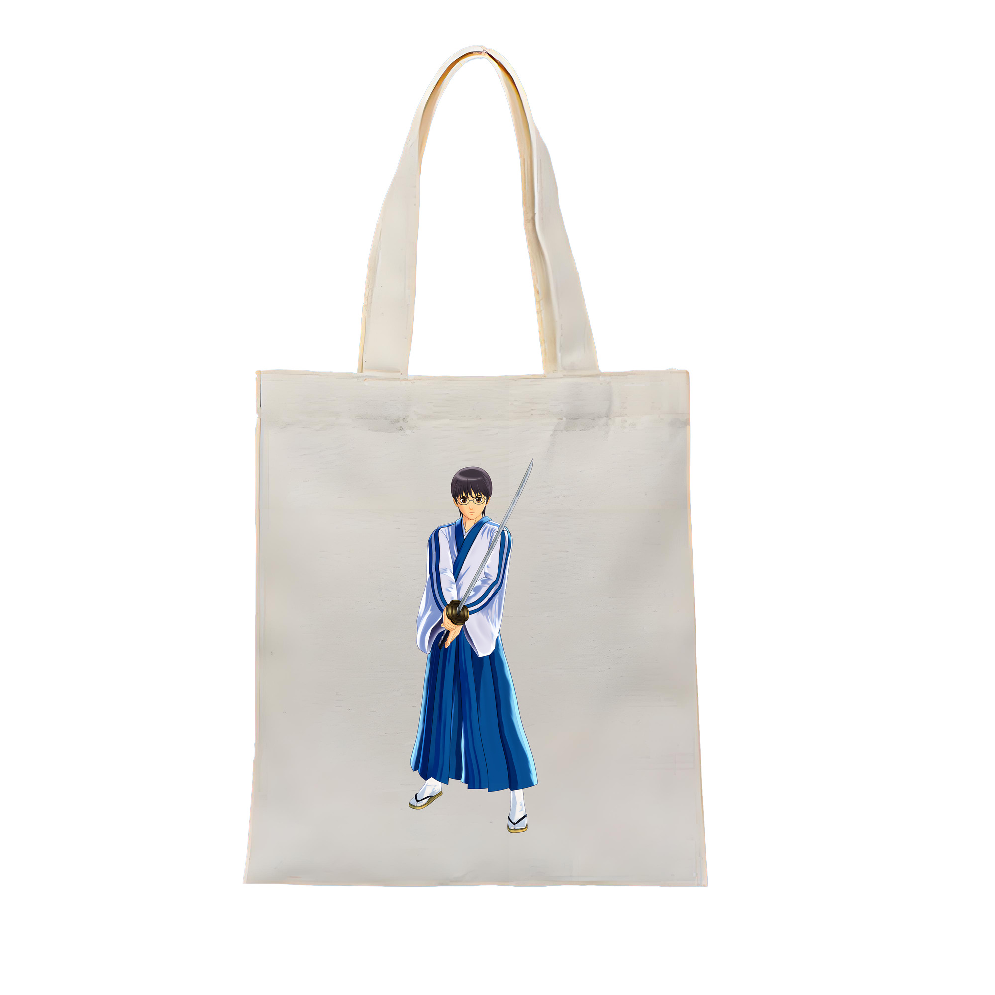 （画像用） ぎんたま 坂田銀時（さかたぎんとき） 神楽 志村新八（しむら しんぱち） GINTAMA Sakata Gintoki Kagura Shimura Shinpachi 縦型キャンバス生地手提げバッグ　トートバッグ