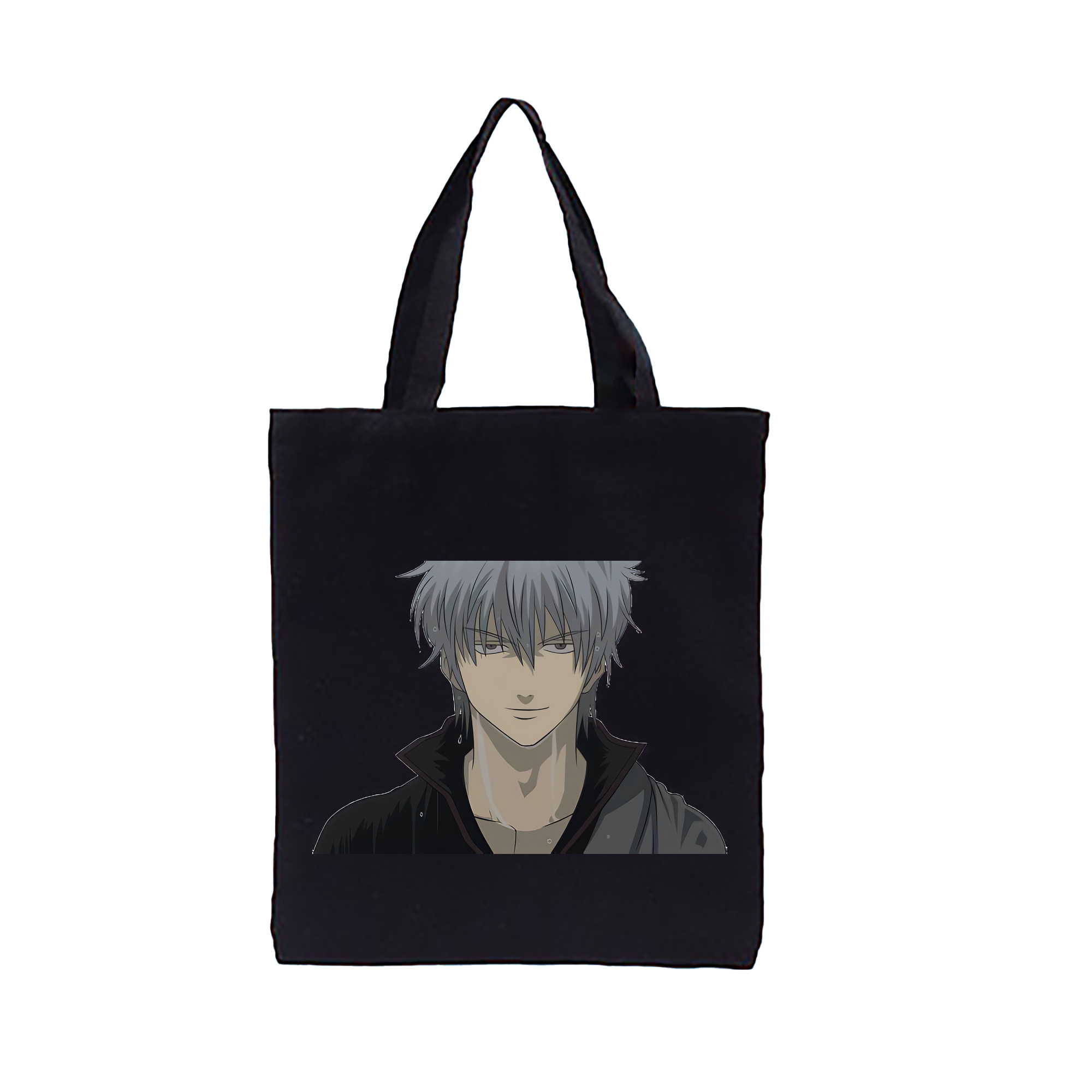 （画像用） ぎんたま 坂田銀時（さかたぎんとき） 神楽 志村新八（しむら しんぱち） GINTAMA Sakata Gintoki Kagura Shimura Shinpachi 縦型キャンバス生地手提げバッグ　トートバッグ