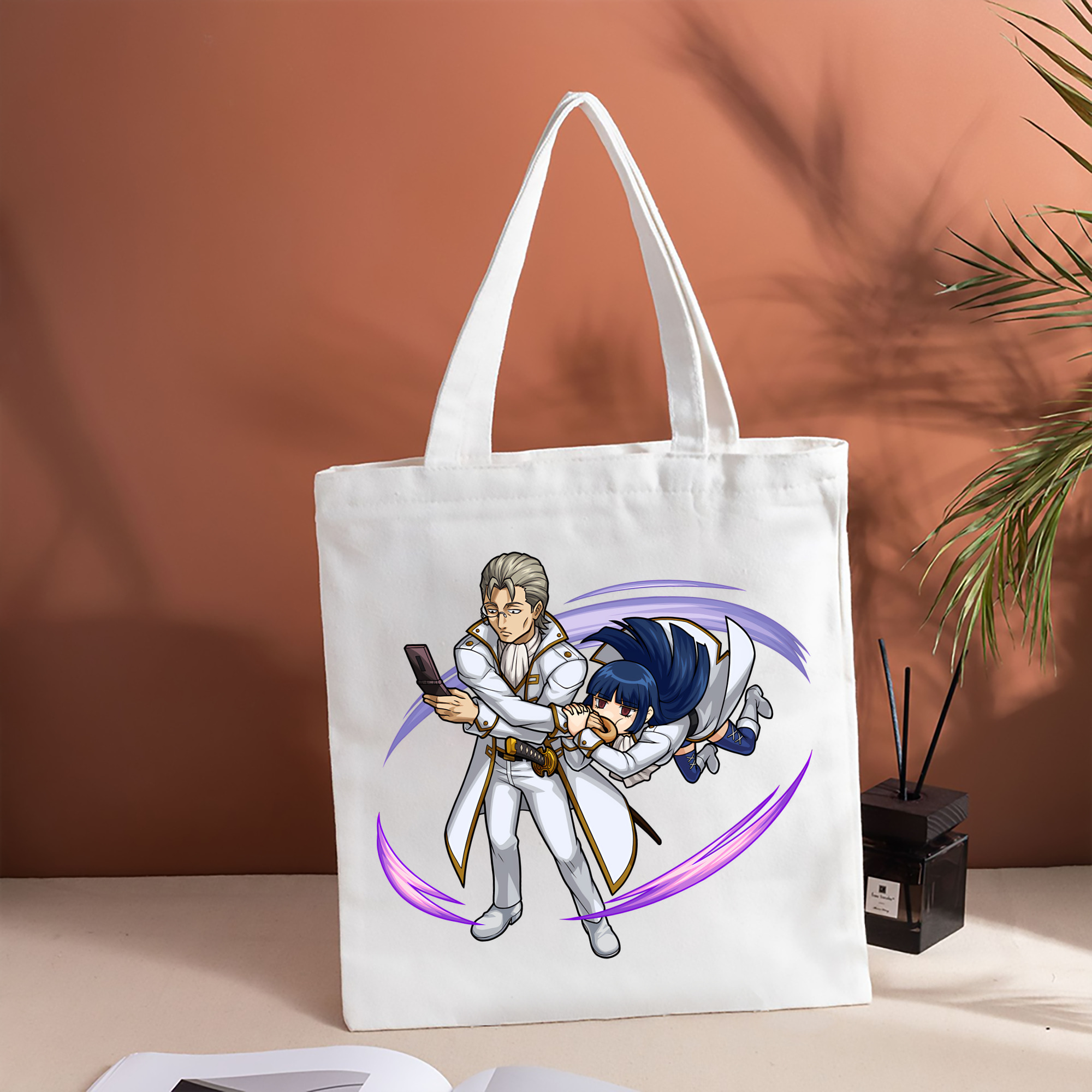 ぎんたま 坂田銀時（さかたぎんとき） 神楽 志村新八（しむら しんぱち） GINTAMA Sakata Gintoki Kagura Shimura Shinpachi 縦型キャンバス生地手提げバッグ　トートバッグ