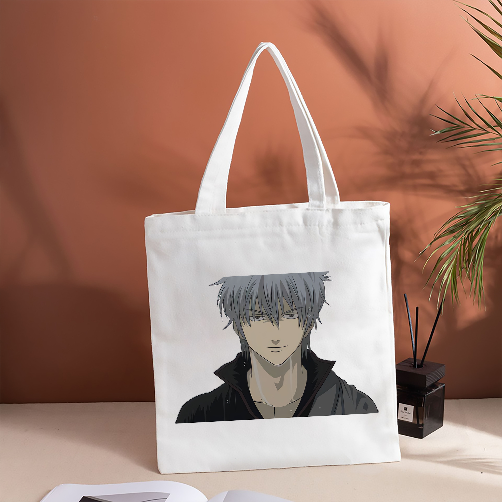 ぎんたま 坂田銀時（さかたぎんとき） 神楽 志村新八（しむら しんぱち） GINTAMA Sakata Gintoki Kagura Shimura Shinpachi 縦型キャンバス生地手提げバッグ　トートバッグ
