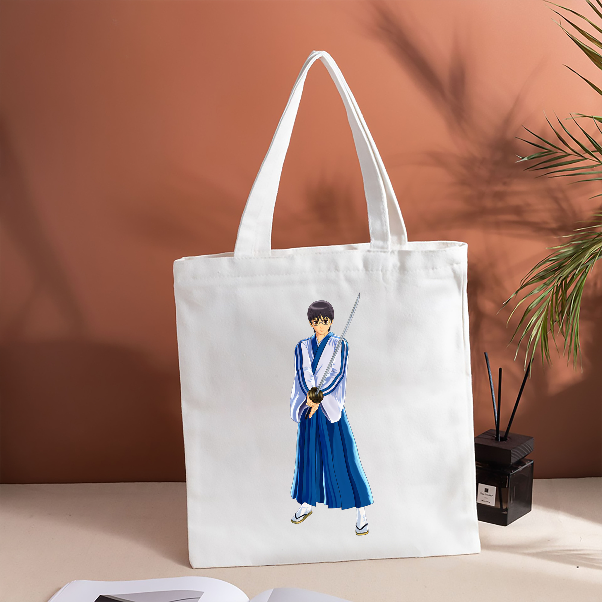 ぎんたま 坂田銀時（さかたぎんとき） 神楽 志村新八（しむら しんぱち） GINTAMA Sakata Gintoki Kagura Shimura Shinpachi 縦型キャンバス生地手提げバッグ　トートバッグ