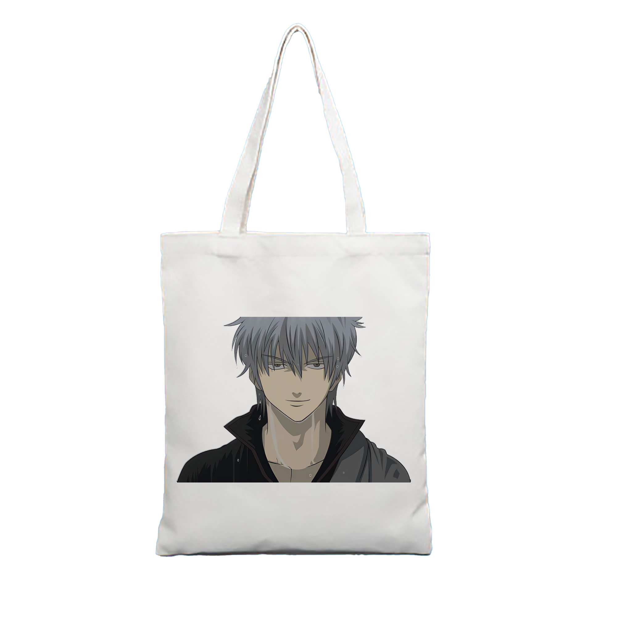 （画像用） ぎんたま 坂田銀時（さかたぎんとき） 神楽 志村新八（しむら しんぱち） GINTAMA Sakata Gintoki Kagura Shimura Shinpachi 縦型キャンバス生地手提げバッグ　トートバッグ