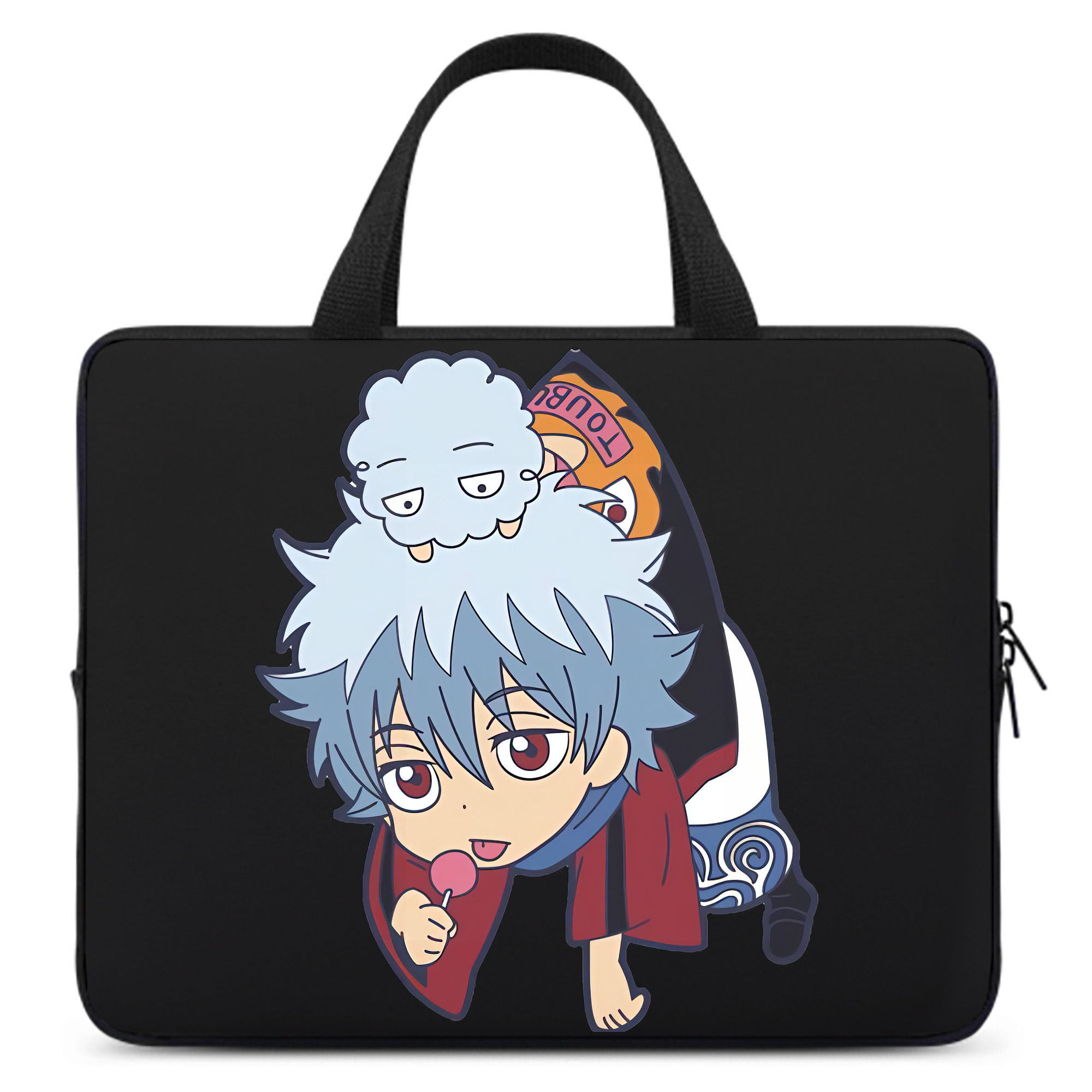 （画像用） ぎんたま 坂田銀時（さかたぎんとき） 神楽 志村新八（しむら しんぱち） GINTAMA Sakata Gintoki Kagura Shimura Shinpachi 手提げノートパソコンバッグ
