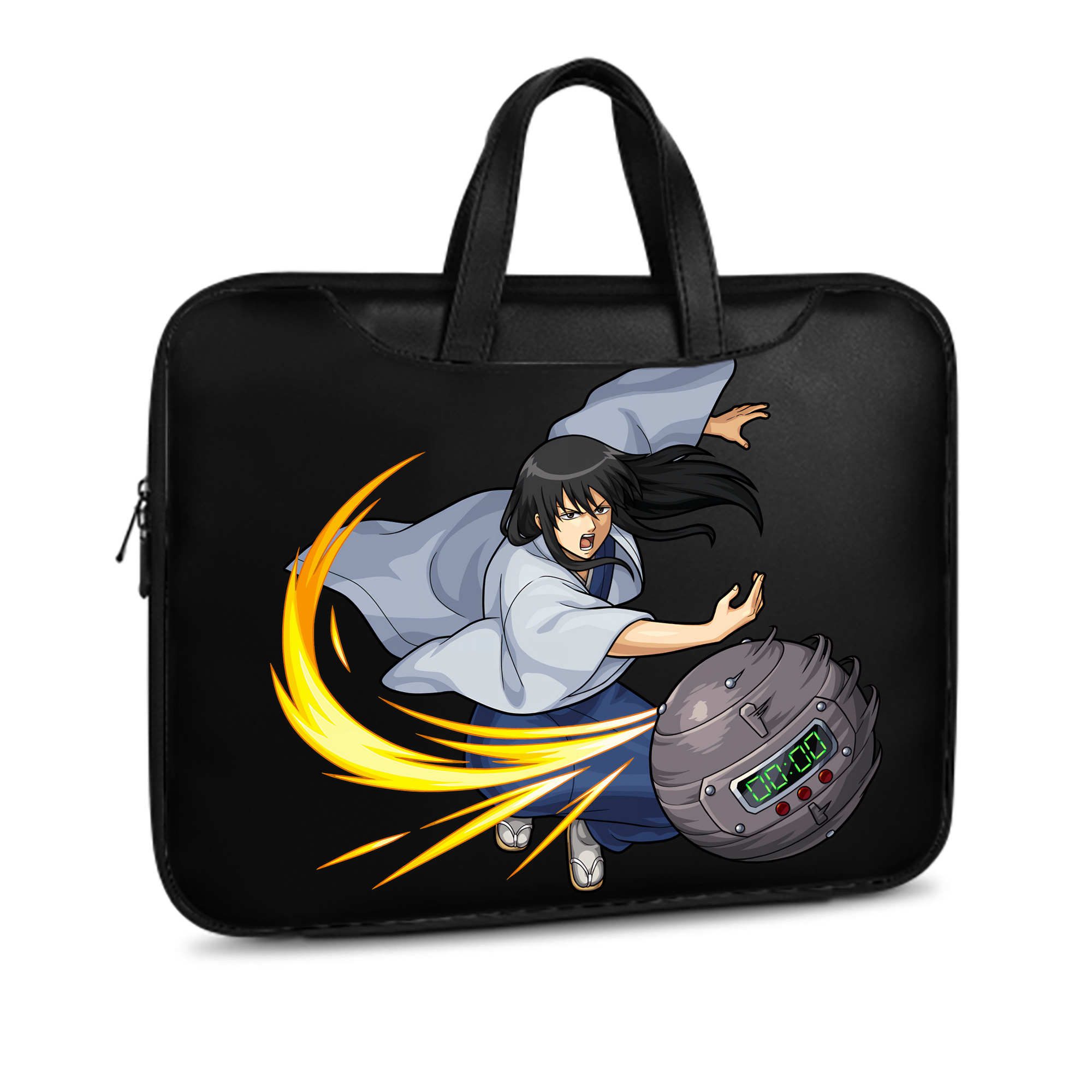 （画像用） ぎんたま 坂田銀時（さかたぎんとき） 神楽 志村新八（しむら しんぱち） GINTAMA Sakata Gintoki Kagura Shimura Shinpachi レザーラップトップバッグ　ノートパソコンケース