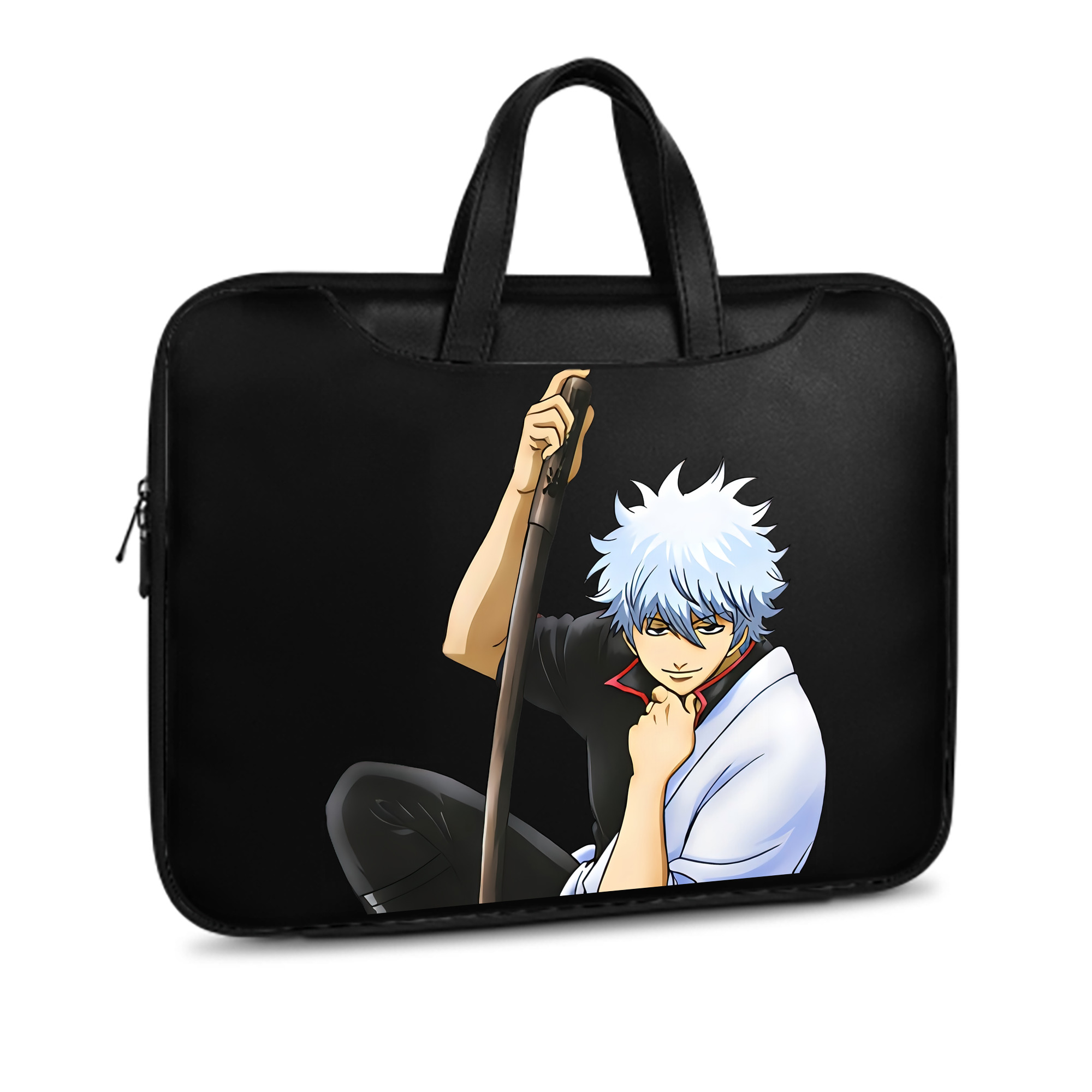 （画像用） ぎんたま 坂田銀時（さかたぎんとき） 神楽 志村新八（しむら しんぱち） GINTAMA Sakata Gintoki Kagura Shimura Shinpachi レザーラップトップバッグ　ノートパソコンケース