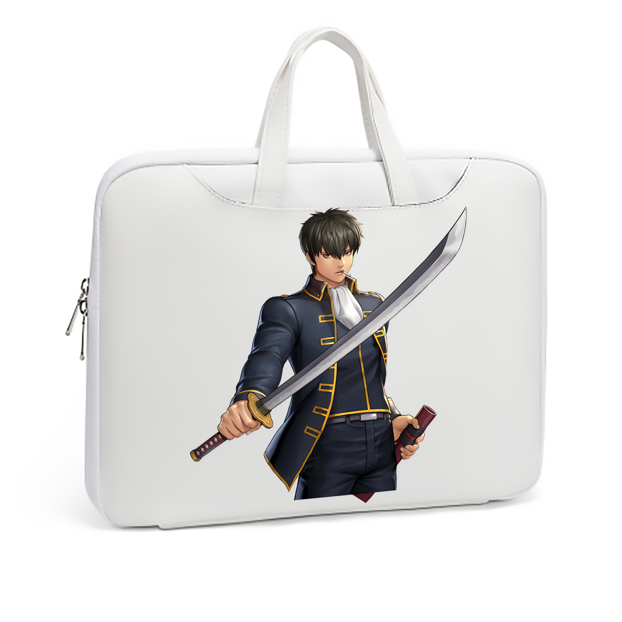 （画像用） ぎんたま 坂田銀時（さかたぎんとき） 神楽 志村新八（しむら しんぱち） GINTAMA Sakata Gintoki Kagura Shimura Shinpachi レザーラップトップバッグ　ノートパソコンケース