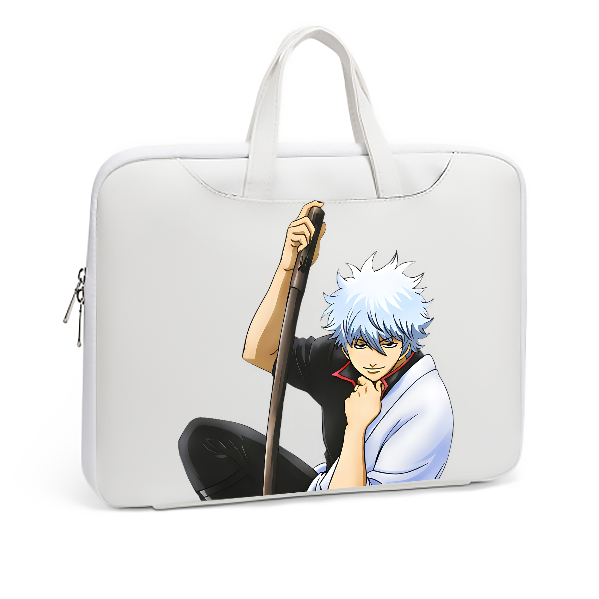 （画像用） ぎんたま 坂田銀時（さかたぎんとき） 神楽 志村新八（しむら しんぱち） GINTAMA Sakata Gintoki Kagura Shimura Shinpachi レザーラップトップバッグ　ノートパソコンケース